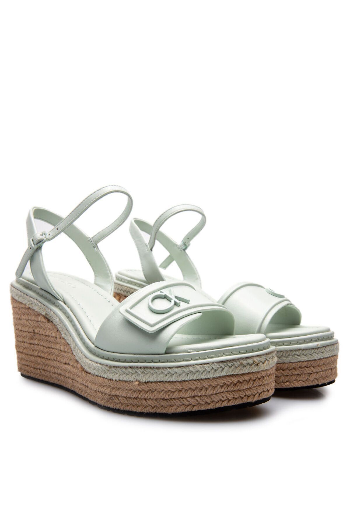 صندل سبز زنانه برند بر اساس نام تجاری Logel Green HW0HW01963 LIA Calvin Klein