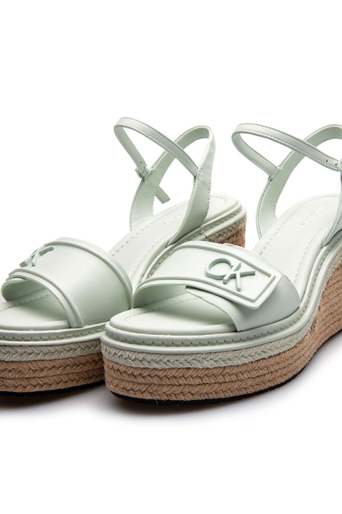 صندل سبز زنانه برند بر اساس نام تجاری Logel Green HW0HW01963 LIA Calvin Klein