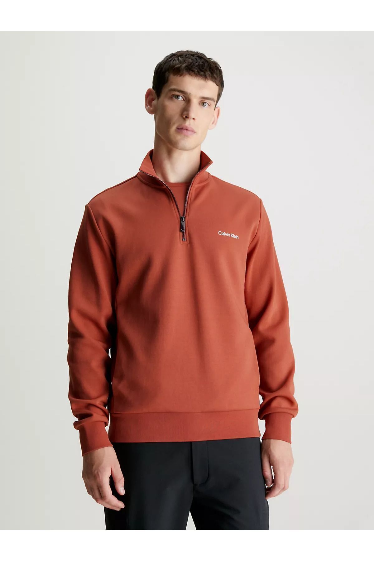 Calvin klein orange sweatshirt on sale