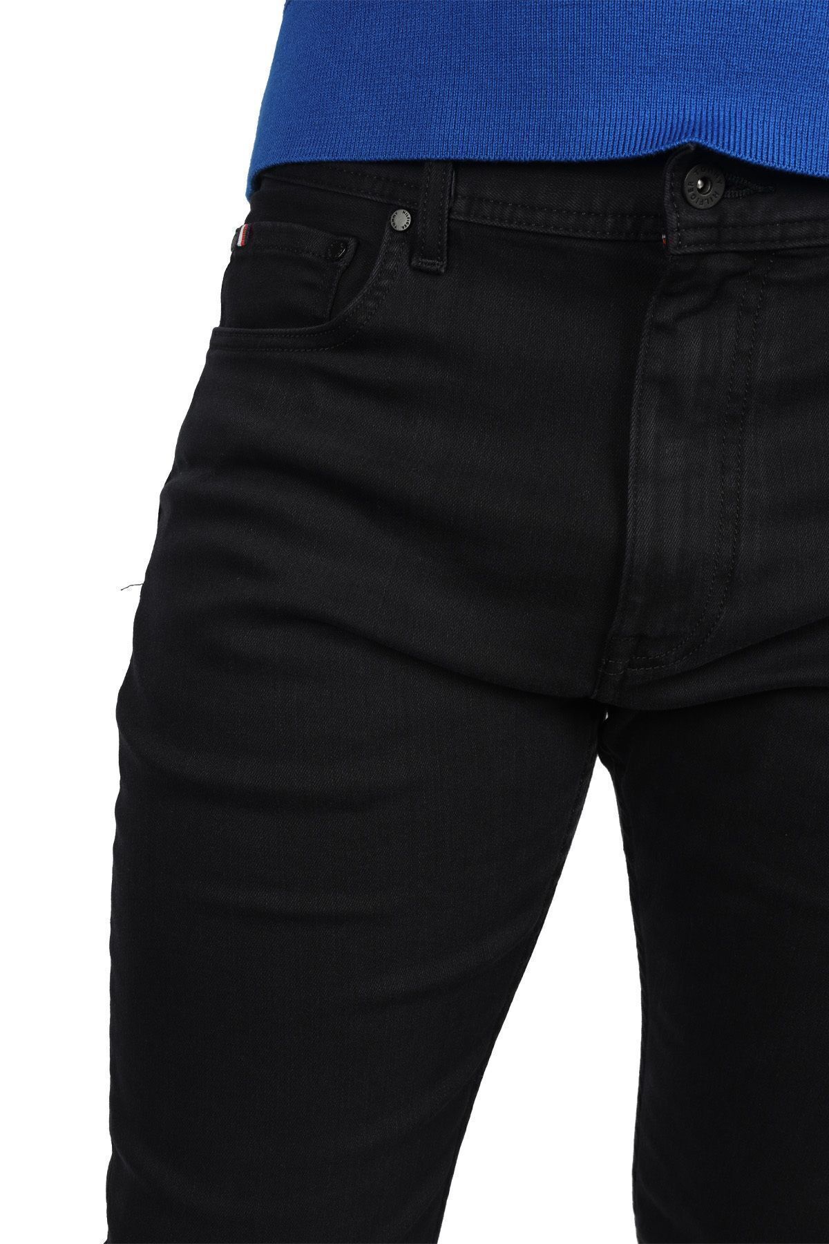 شلوار جین مردانه پارچه مدل مسطح کمر مشکی MW0MW33977 1B9 Tommy Hilfiger