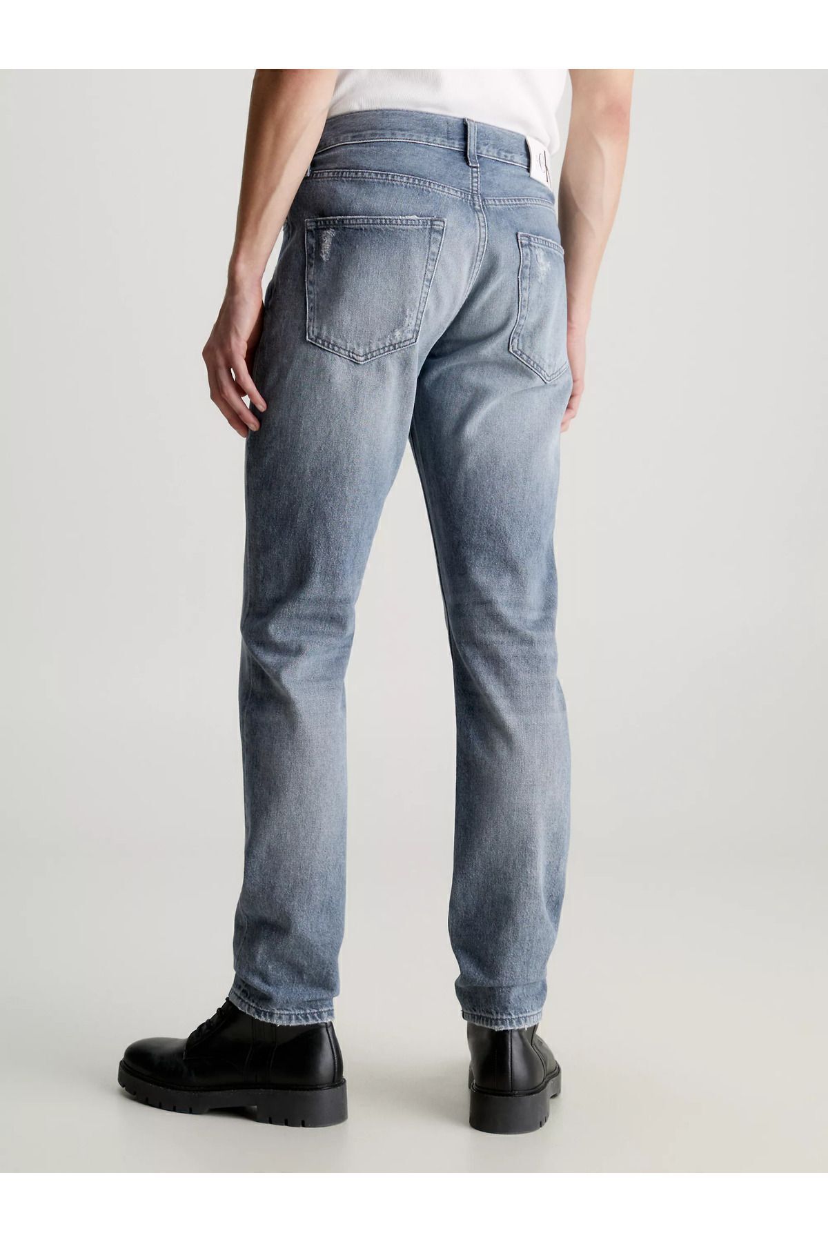 Calvin Klein Men s Regular Waisted Slim Fit Straight Leg Gray Jeans J30J324820 1BZ Trendyol
