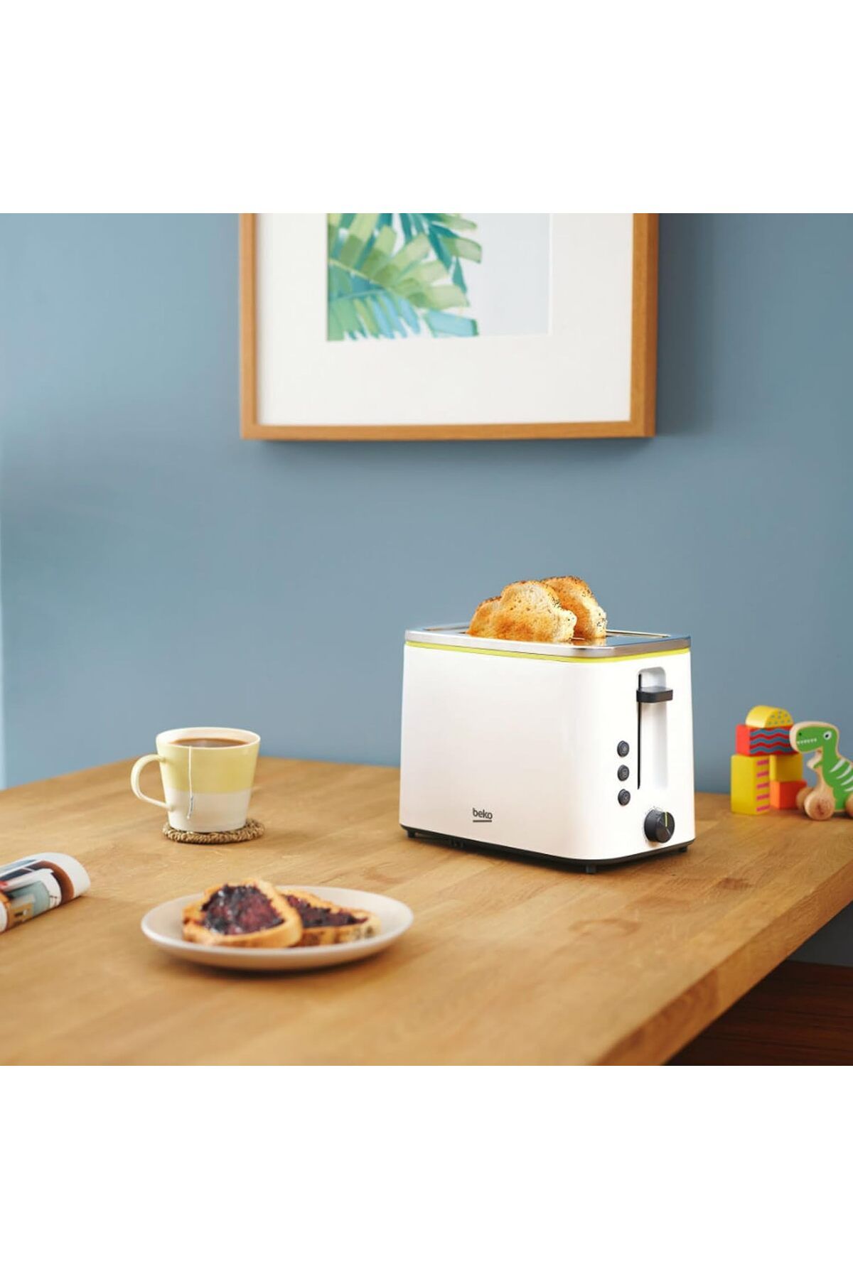Beko-2 Slice Toaster, 800W, Defrost Function, High lift function, Retractable crumb tray - TAM4220W 7