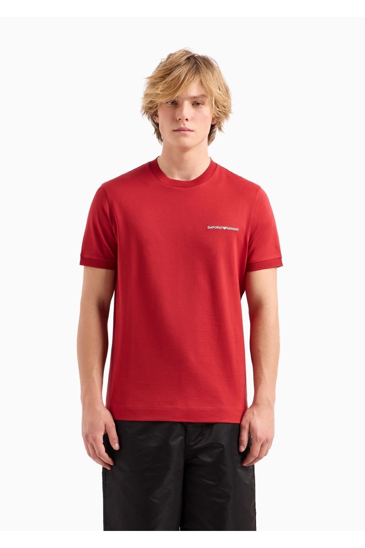 Armani red t shirt online