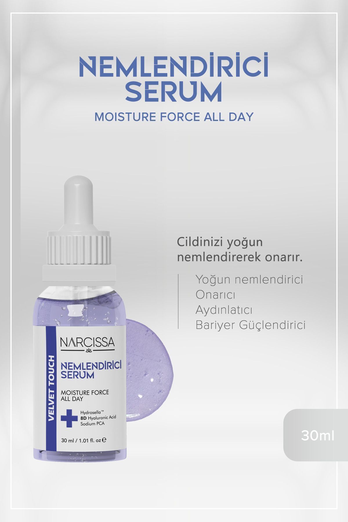 Yoğun Nemlendirici Serum - Onarıcı ve Cilt Bariyeri Güçlendirici 30 ML — NRCSRMSET03 — تصویر 3 از 3