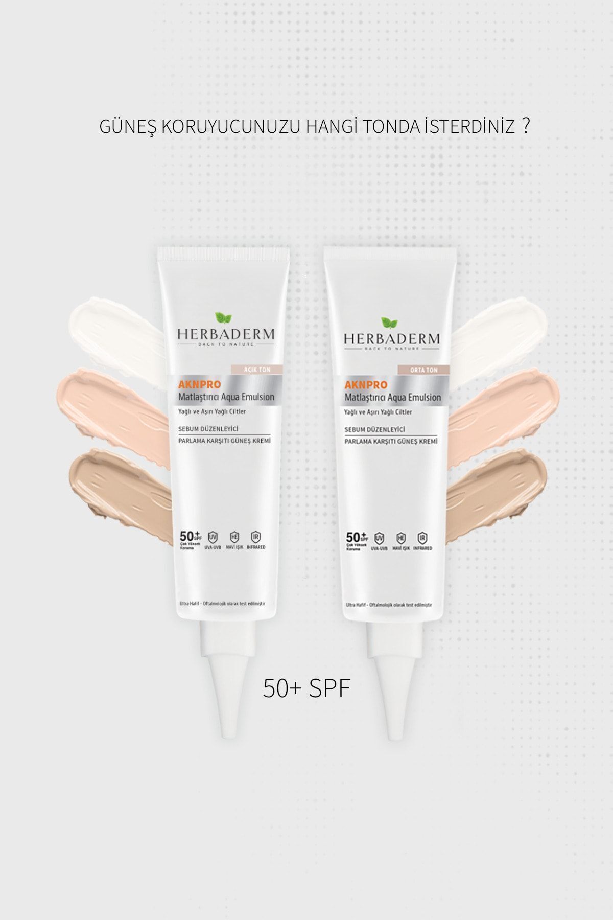 Akne Ve Yağlanma Karşıtı, Matlaştırıcı Güneş Koruyucu Krem Spf 50 Renkli Açık Ton 40 ml — HERBA701470 — تصویر 6 از 8