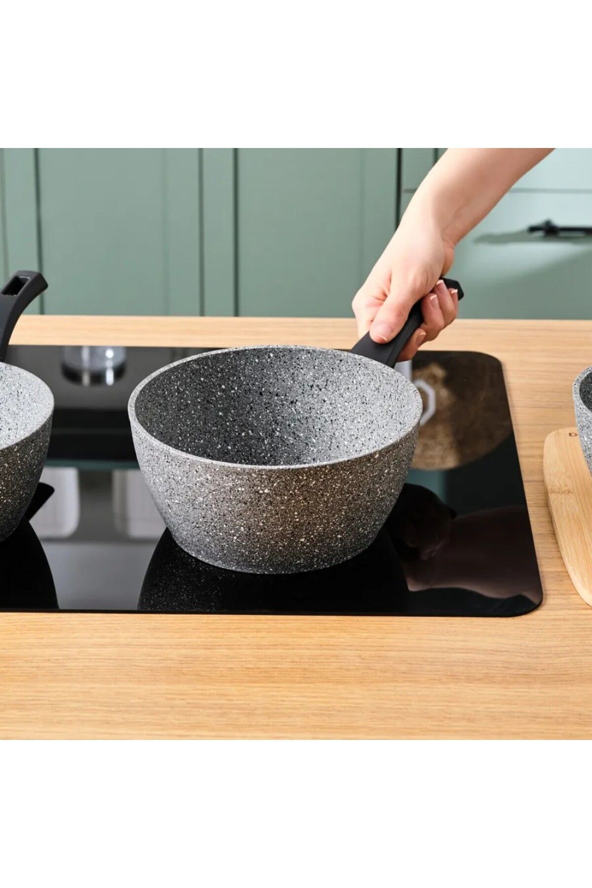 Karaca-Gris Biogranit Induktions Milchtopf-Set, 3-teilig 2