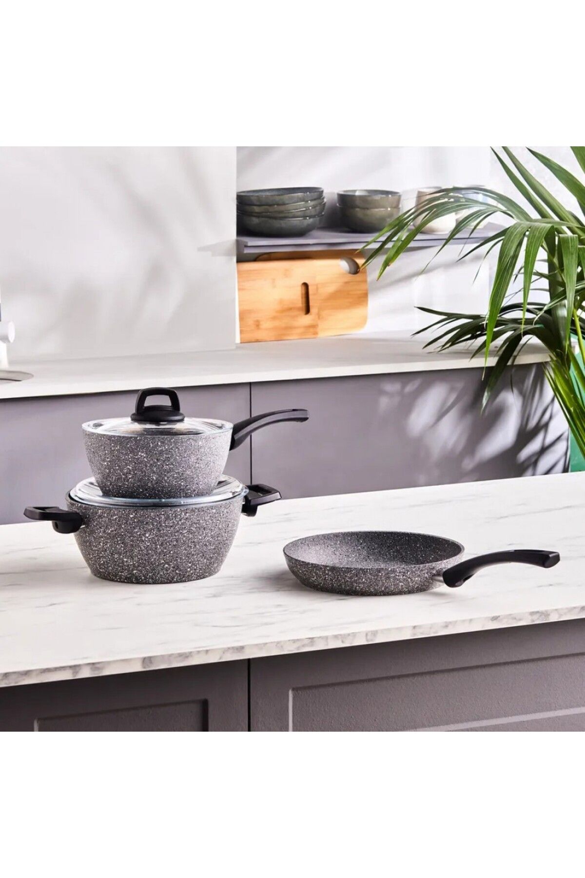 Karaca-Gris Biogranite Kochgeschirr-Set, 5-teilig 2