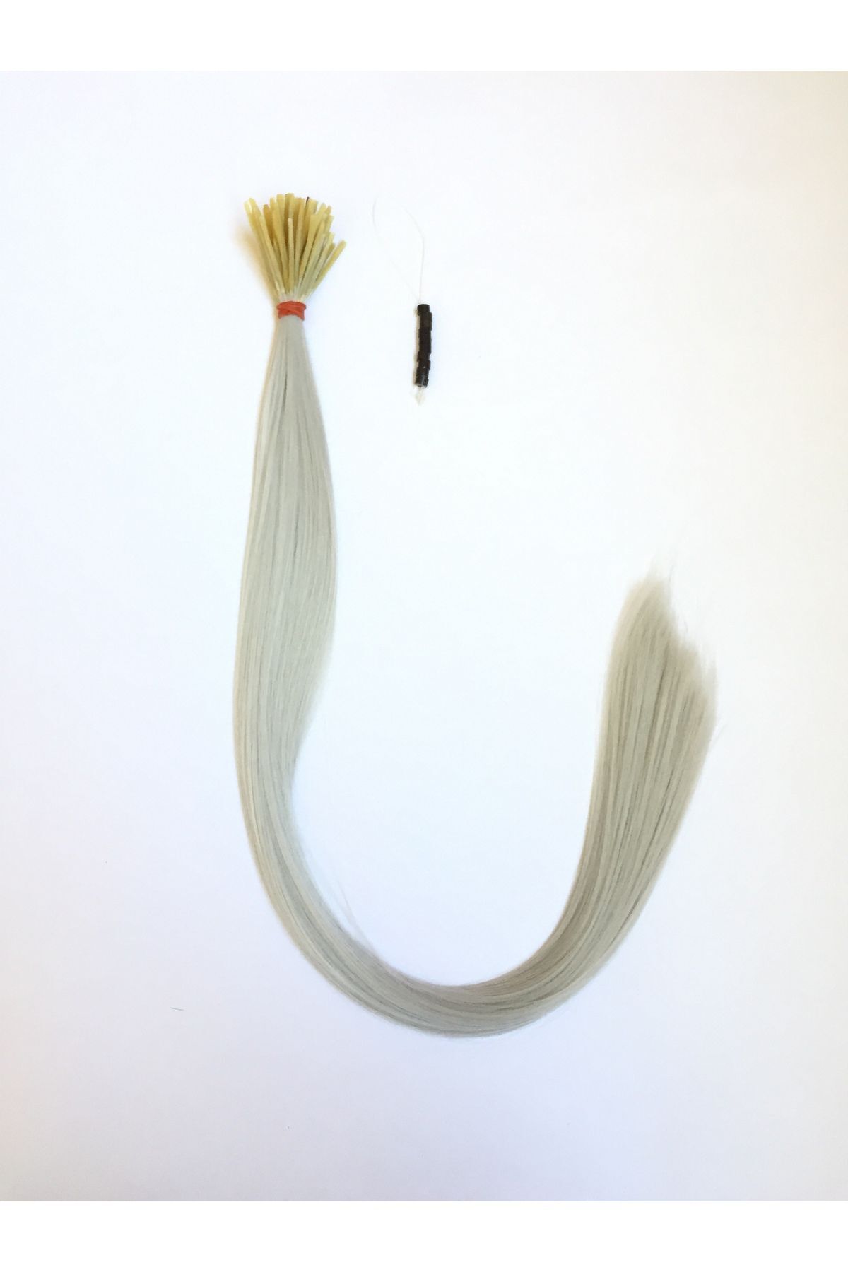 Kadına Dair Renkli Sentetik Boncuk Kaynaklık Saç Ve Takım Aparatı 10 Adet Açık Gri