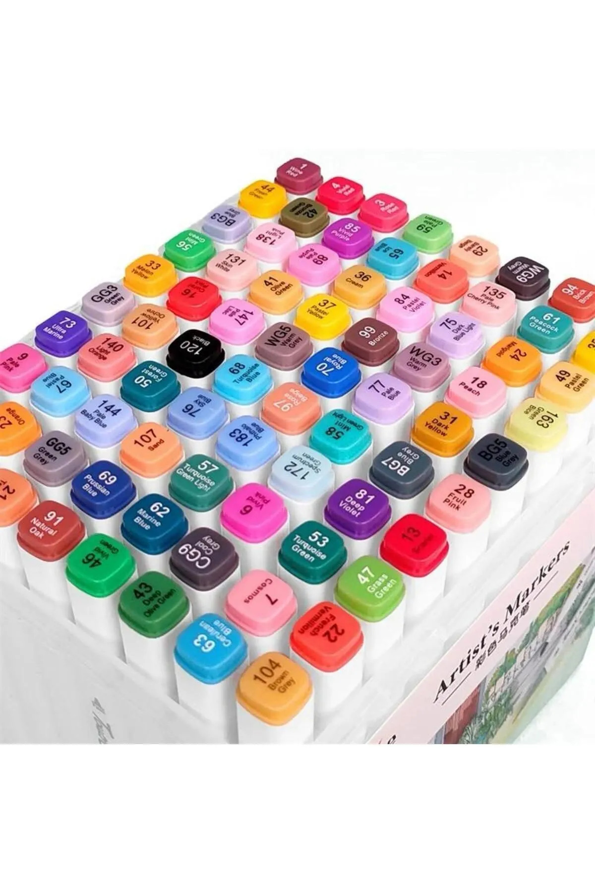 ataşbey 12 Adet Cift Tarafli Marker Kalem Seti kutulu Keçeli Kalem Seti