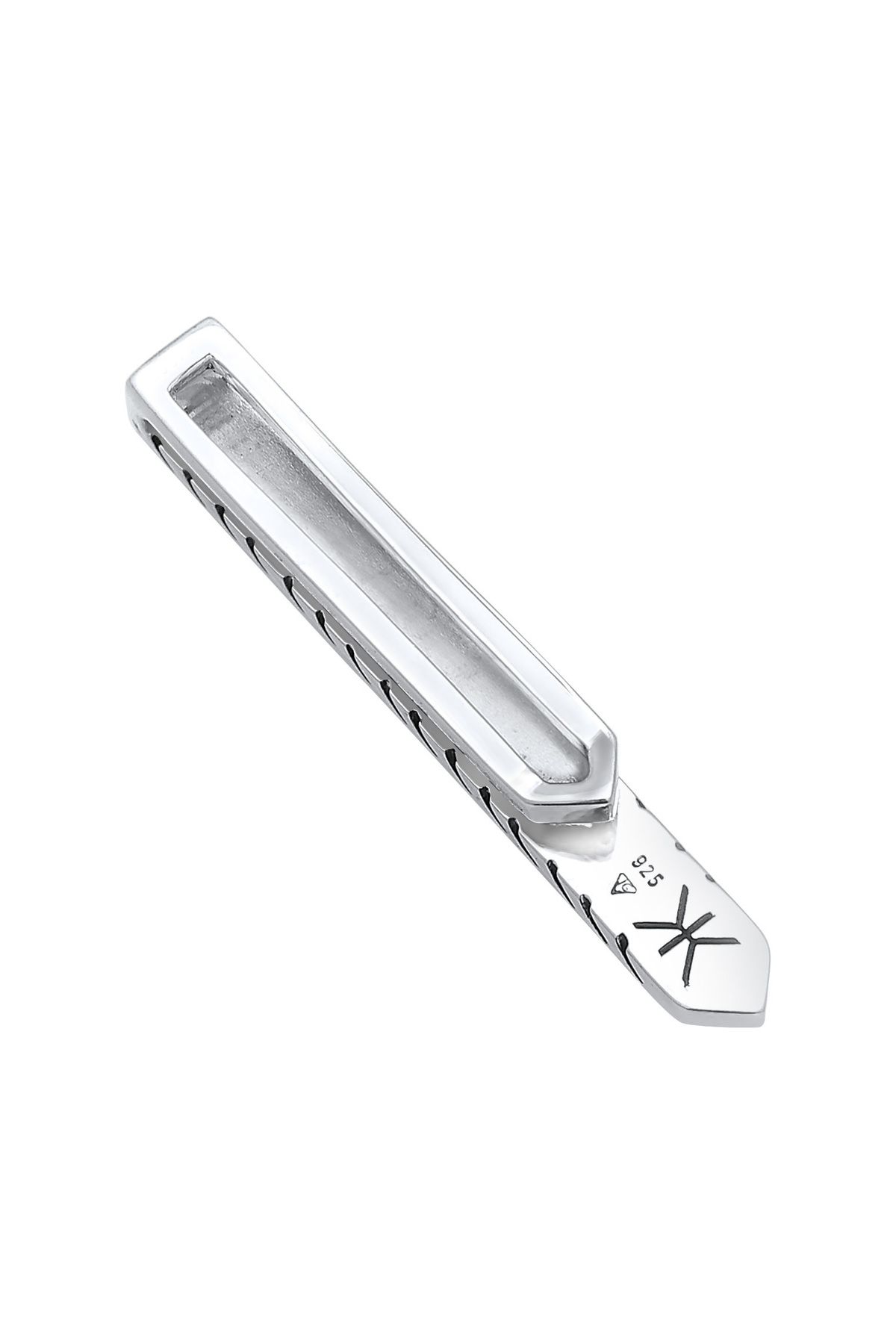 KUZZOI-Krawattennadel V-Linie Oxidiert Zeitlos Business 925 Silber 3