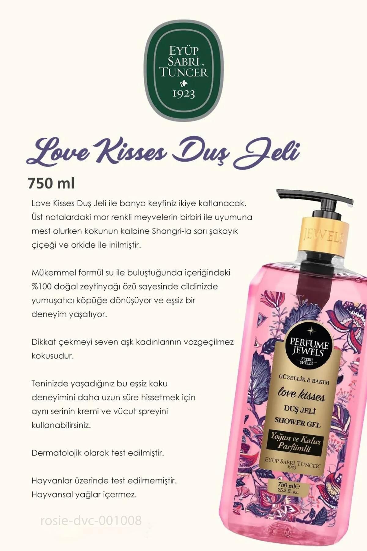خرید 6، پرداخت 5 ژل دوش Eyüp Sabri Tuncer Love Kisses 750 میلی لیتری و رزی Eyüp Sabri Tuncer
