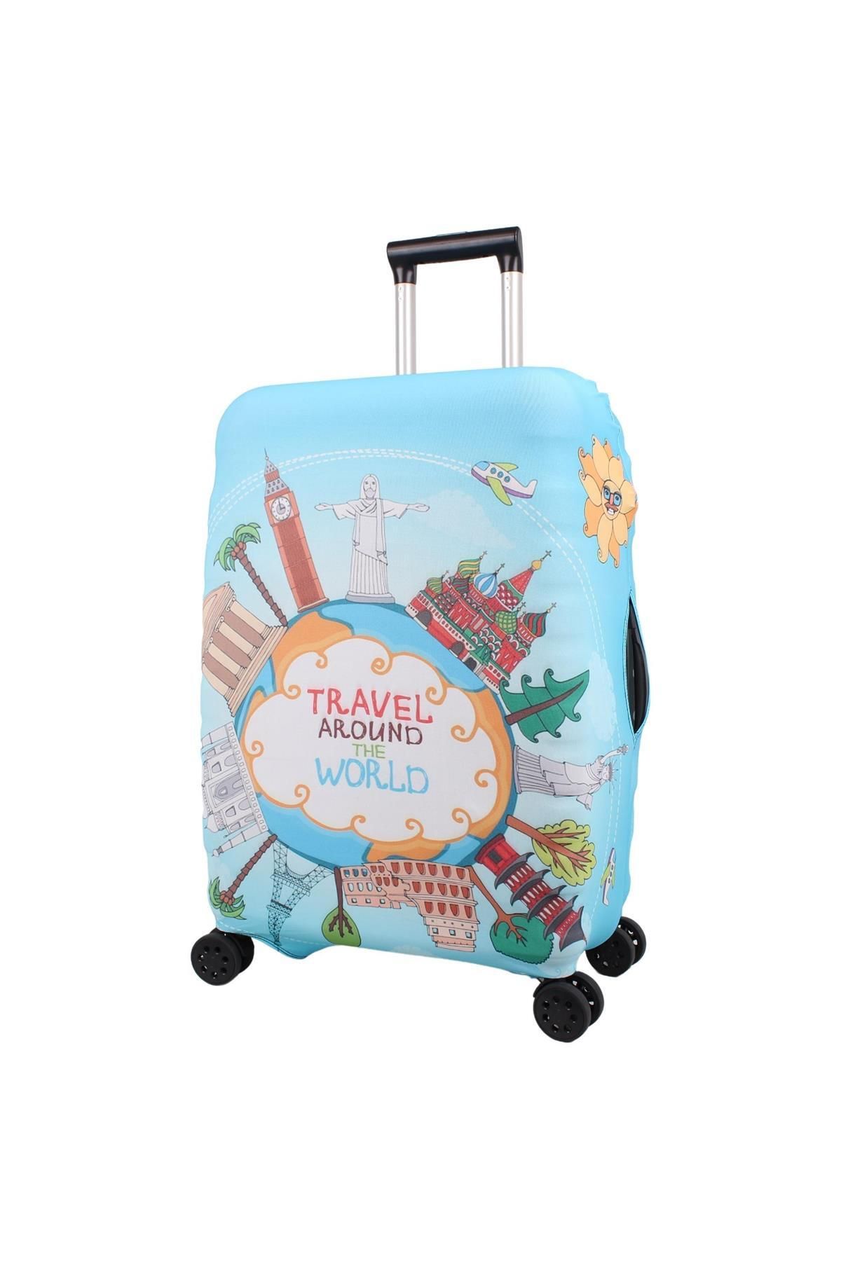 Bagacar-Husă pentru valiză din 3 piese pentru călătorie, dimensiune medie, cabina mare 3