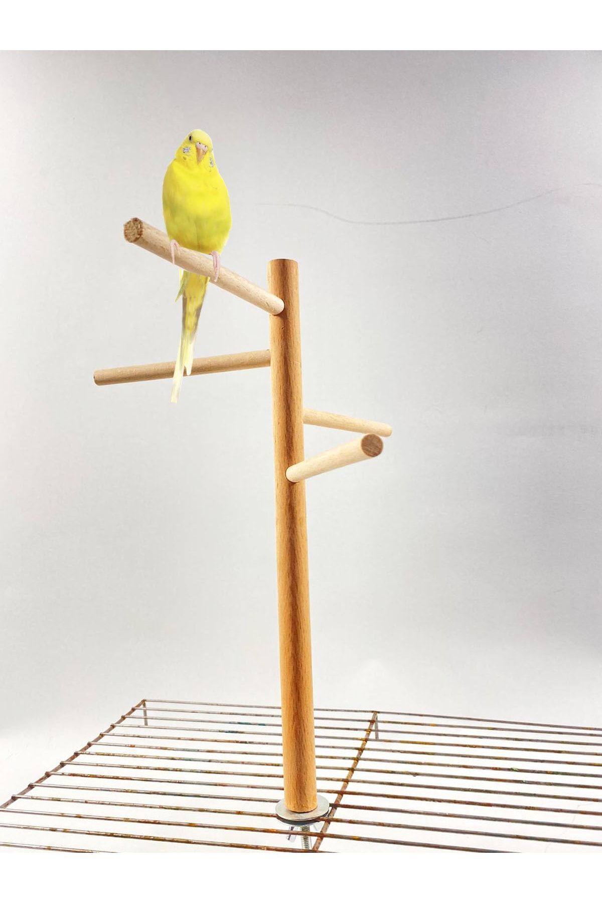 notre monde Notremondepet Ahşap Kafes Üstü Merdivenli Tünek