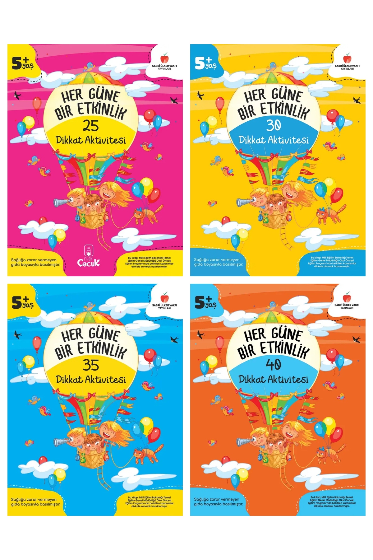 Sabri Ülker Vakfı Yayınları Her  Güne  Bir Etkinlik 25-30-35-40 Aktivitesi 4 Kitap 5+ YAŞ