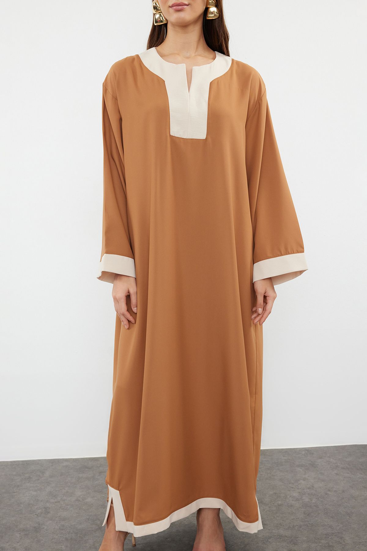 trendyol-modest-womens-brown-colorblock-long