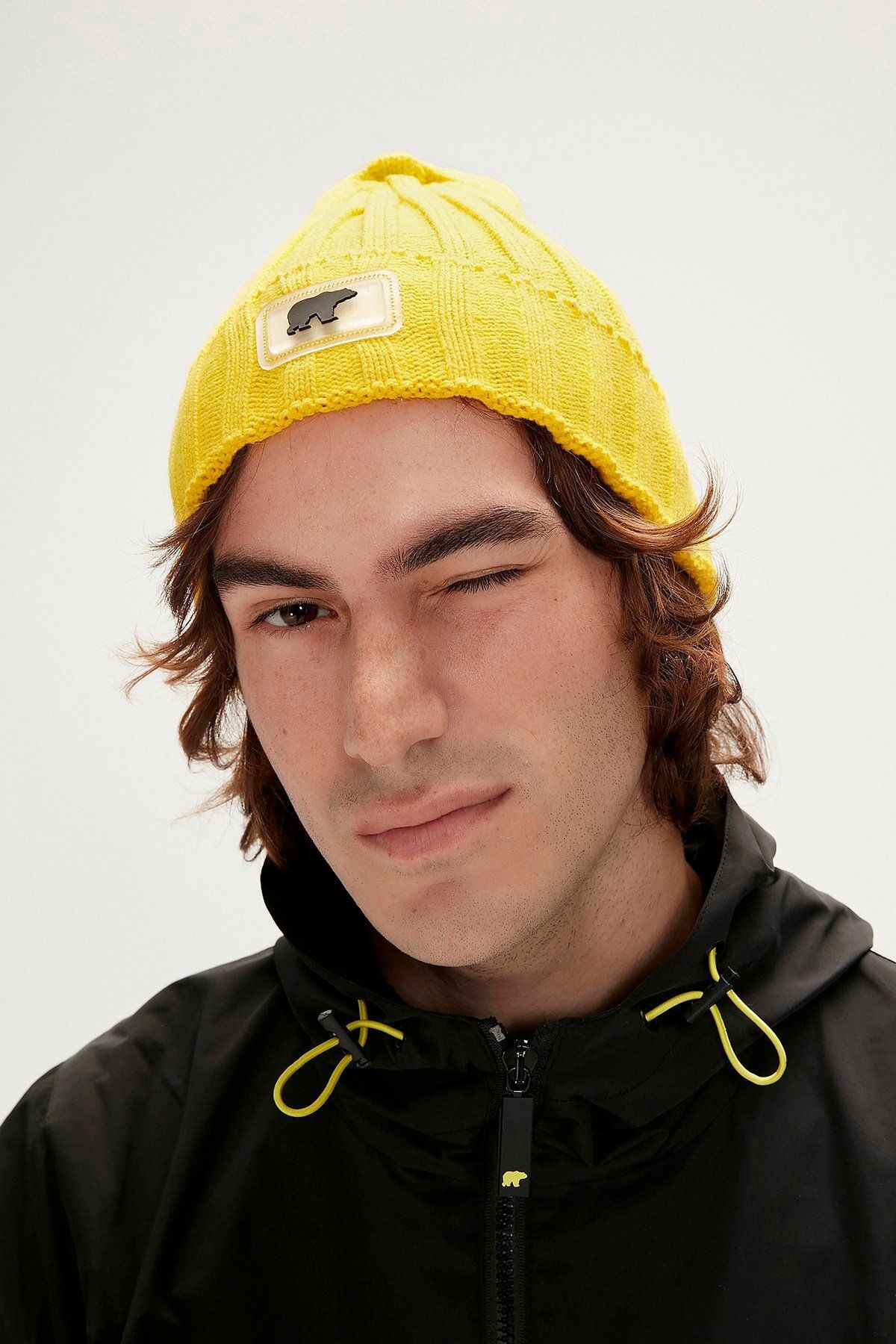 Unisex Beanie Fisherman Beanie Yellow Bad Bear