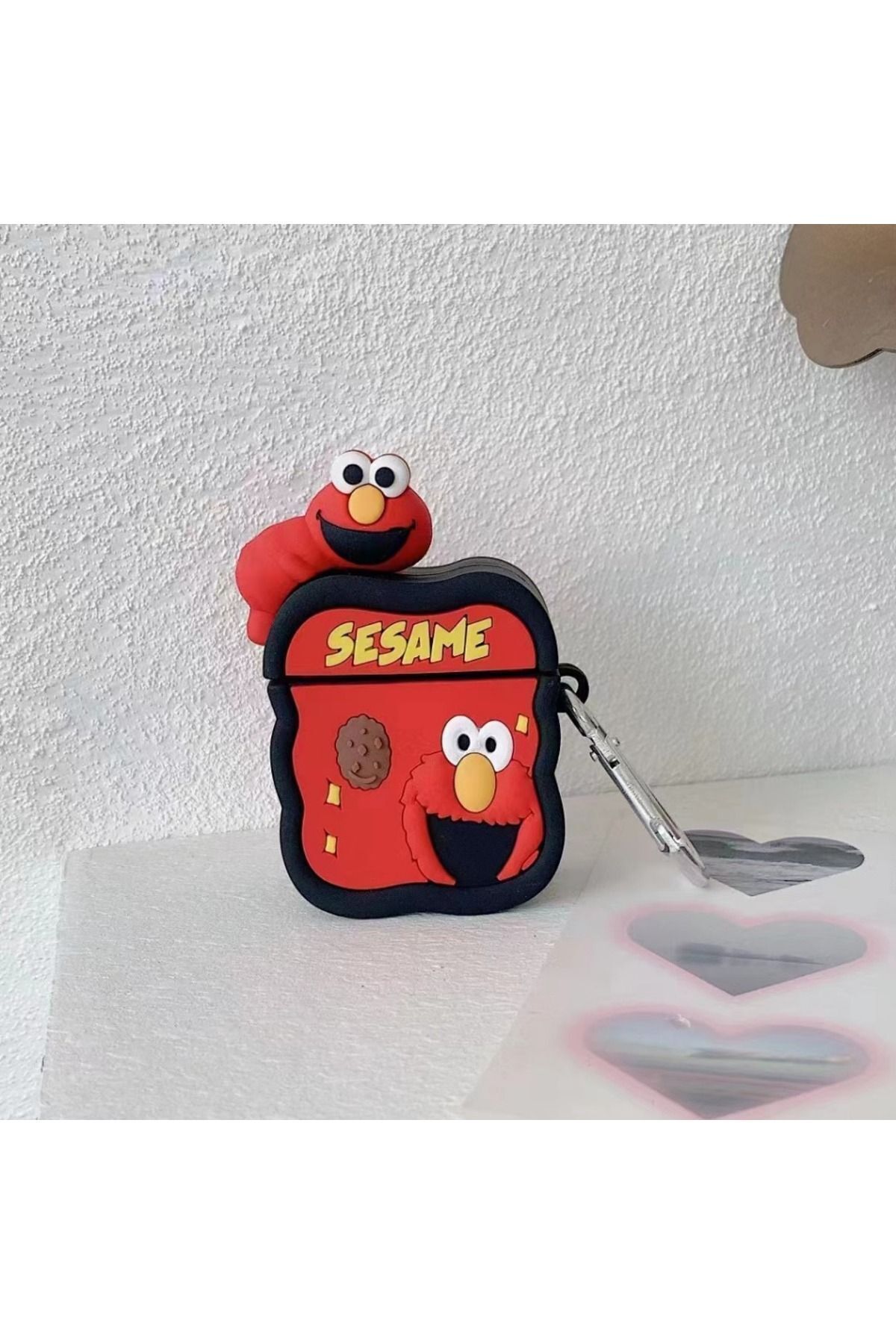 1. Ve 2. Nesil Uyumlu Sevimli Kırmızı Sesame Desenli Darbe Önleyici Kulaklık Koruma Kılıfı 4