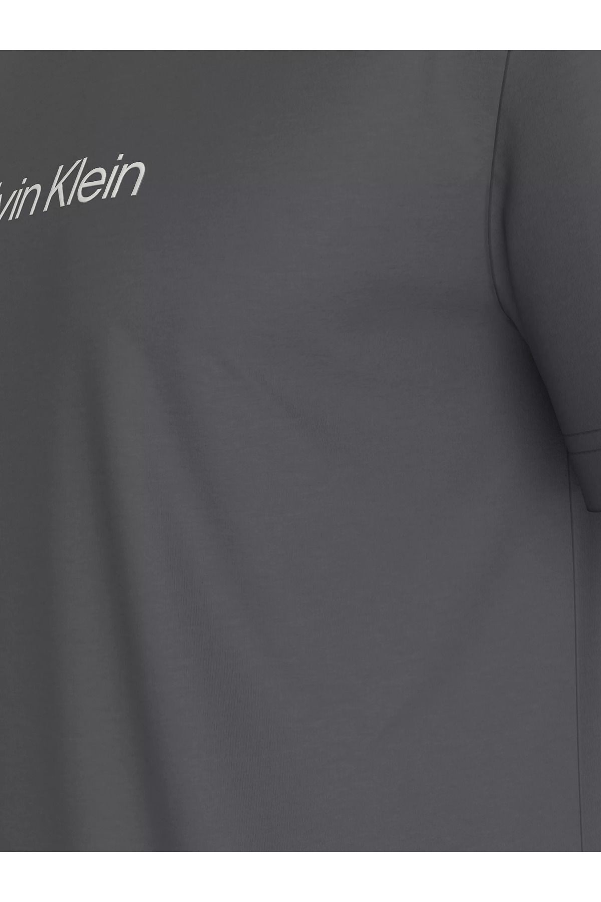 تی شرت خاکستری مردانه آرم برند آقایان روزانه از K10K11346 PCX استفاده کنید Calvin Klein