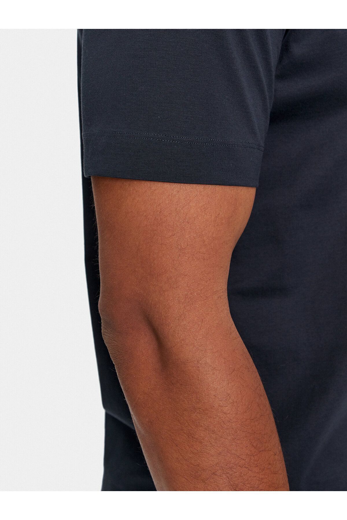 تی شرت آبی مردانه دوچرخه سواری مسطح کوتاه آستین مناسب Yaka Navy Blue 404 BOSS