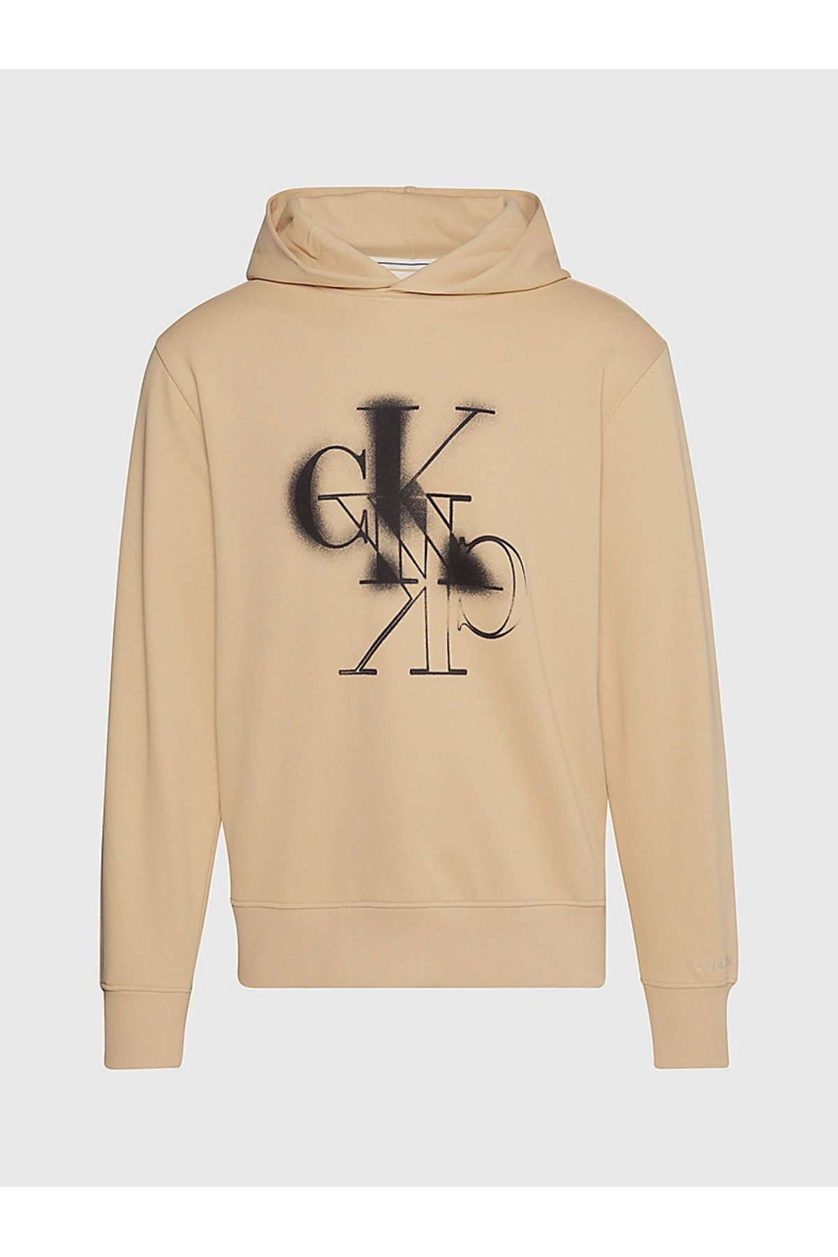 سویشرت نود مردانه قالب معمولی با نام تجاری آقایان روزانه Beige Sweatshirt J30J324630 AAST Calvin Klein