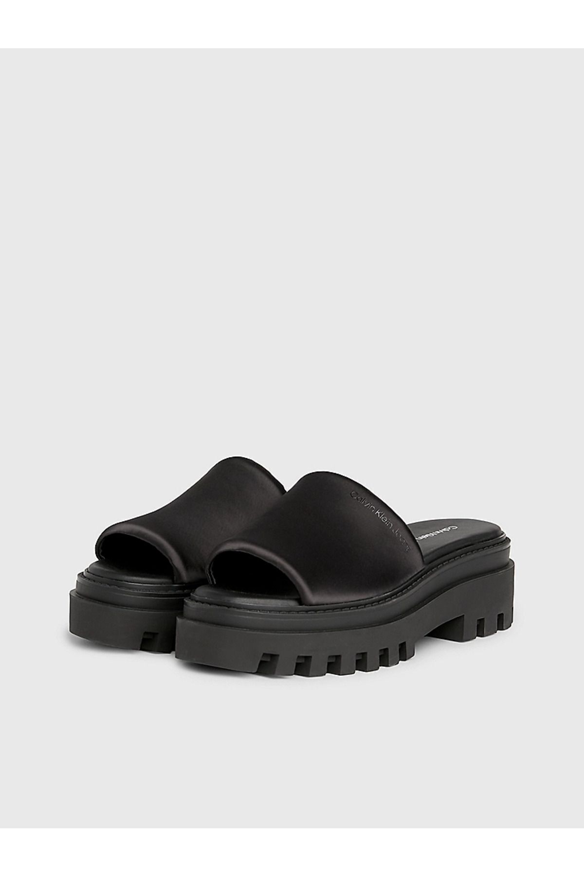 Calvin Klein صندل مشکی با لوگوی راحت پاشنه بلند زنانه YW0YW01339-BEH