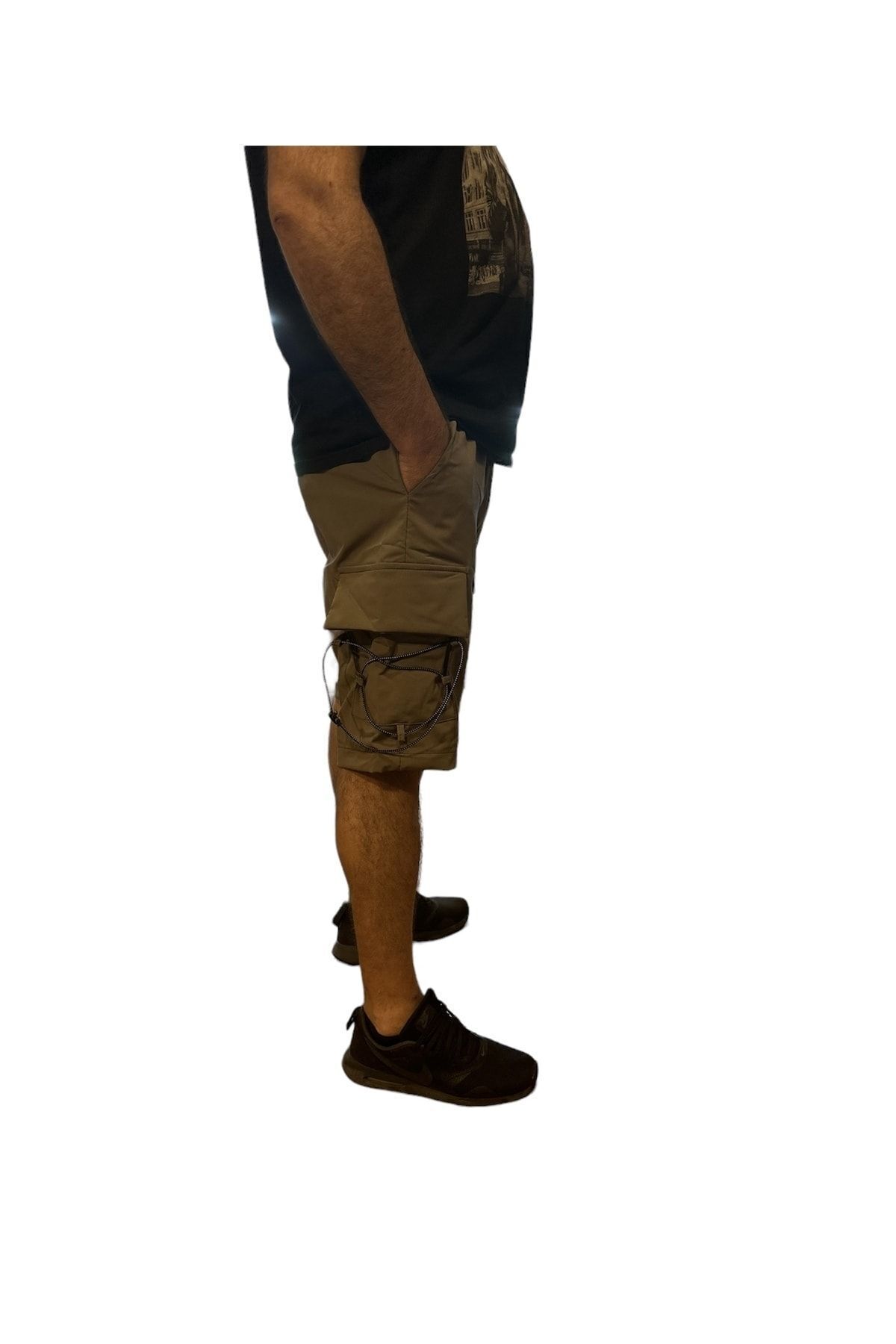 ROLLIE-Men's Khaki Parachute Shorts - 25149-03 2