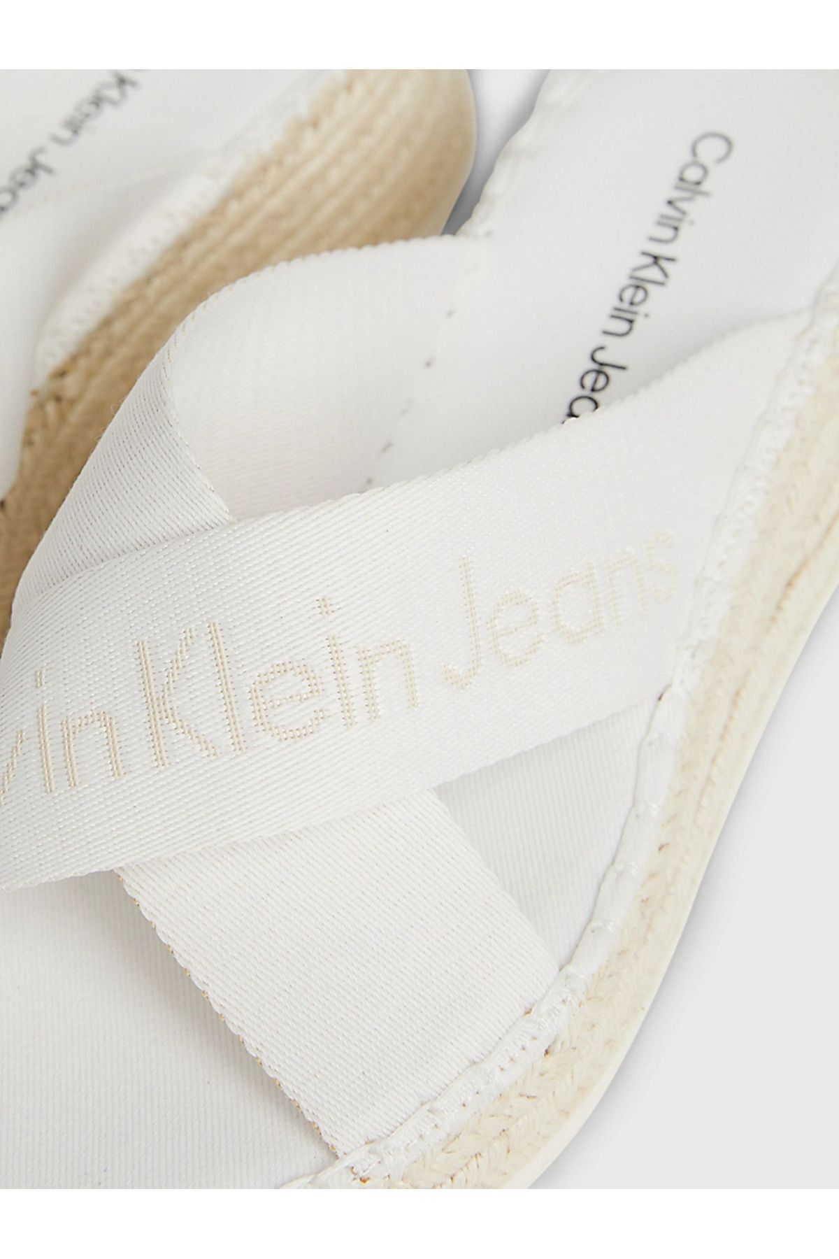 دمپایی سفید زنانه پایه اول YW0YW01364 0K4 Calvin Klein