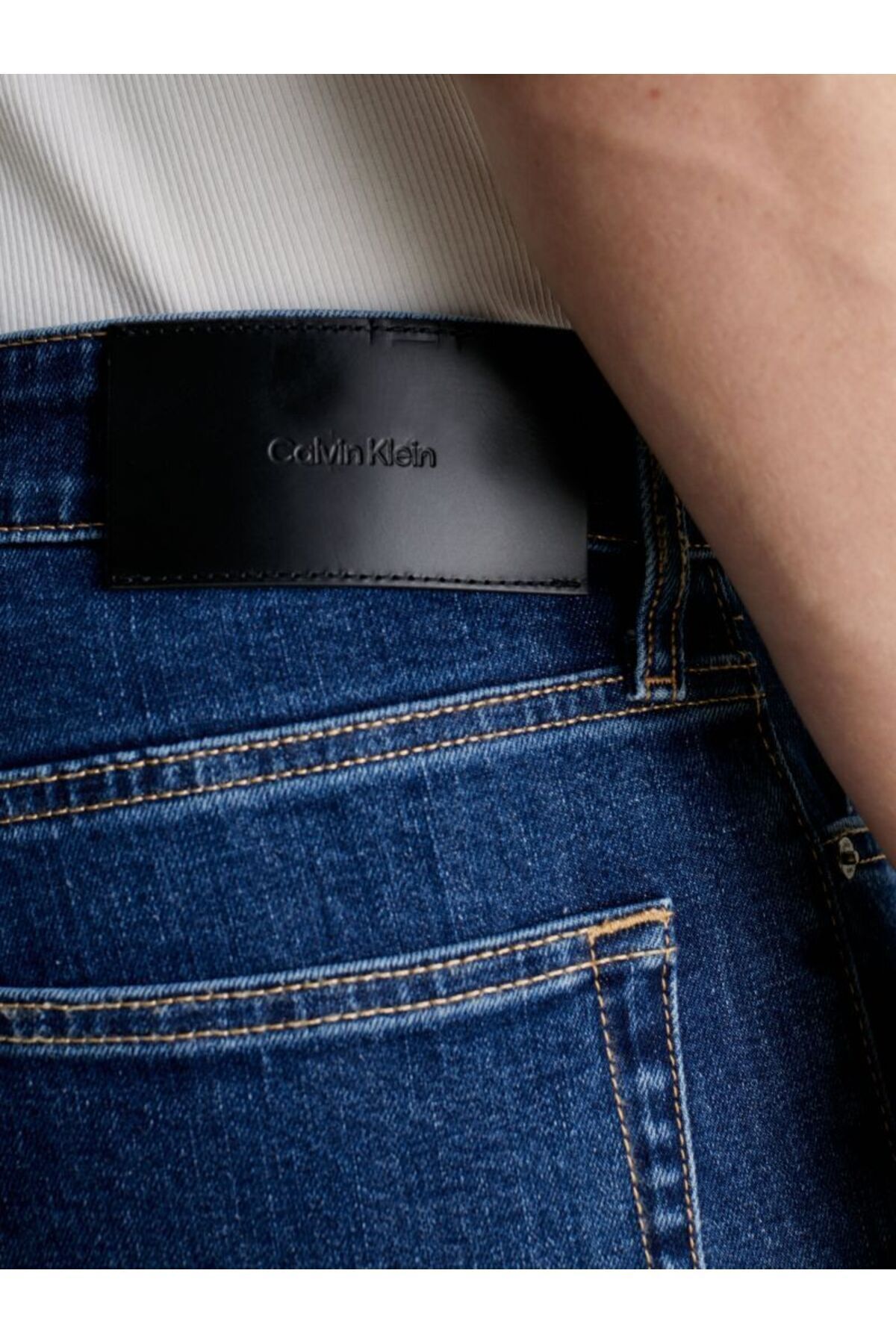 شلوار جین مردانه پارچه کمر نرمال مدل مسطح آبی K10K12374 1BJ Calvin Klein