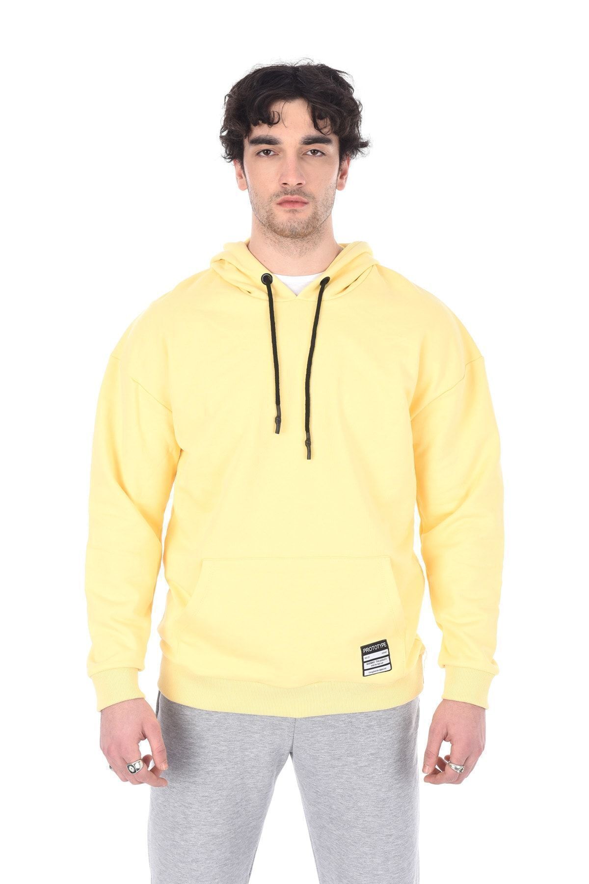 Limon Kapüşonlu Kanguru Cepli Oversıze Sweat | ME21W225128