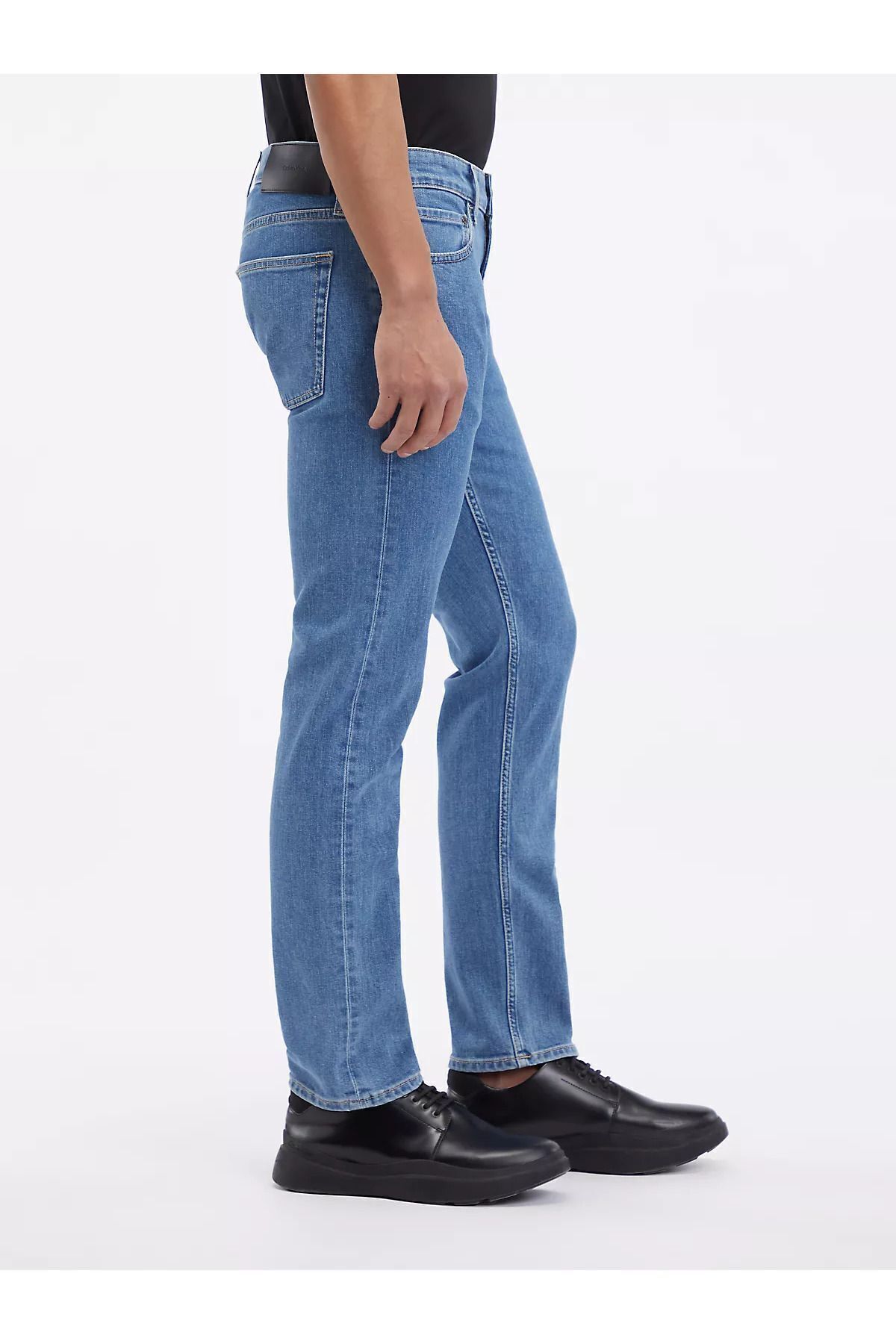 شلوار جین مردانه پارچه کمر نرمال مدل مسطح آبی K10K12376 1A4 Calvin Klein