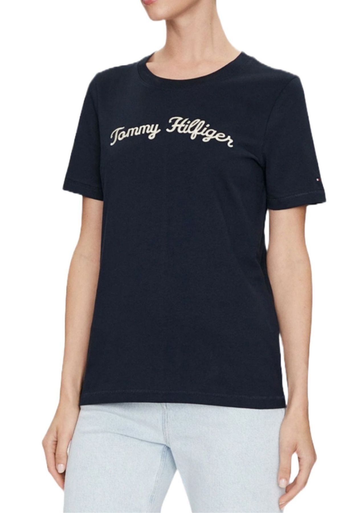 Navy blue tommy hilfiger t shirt women's online