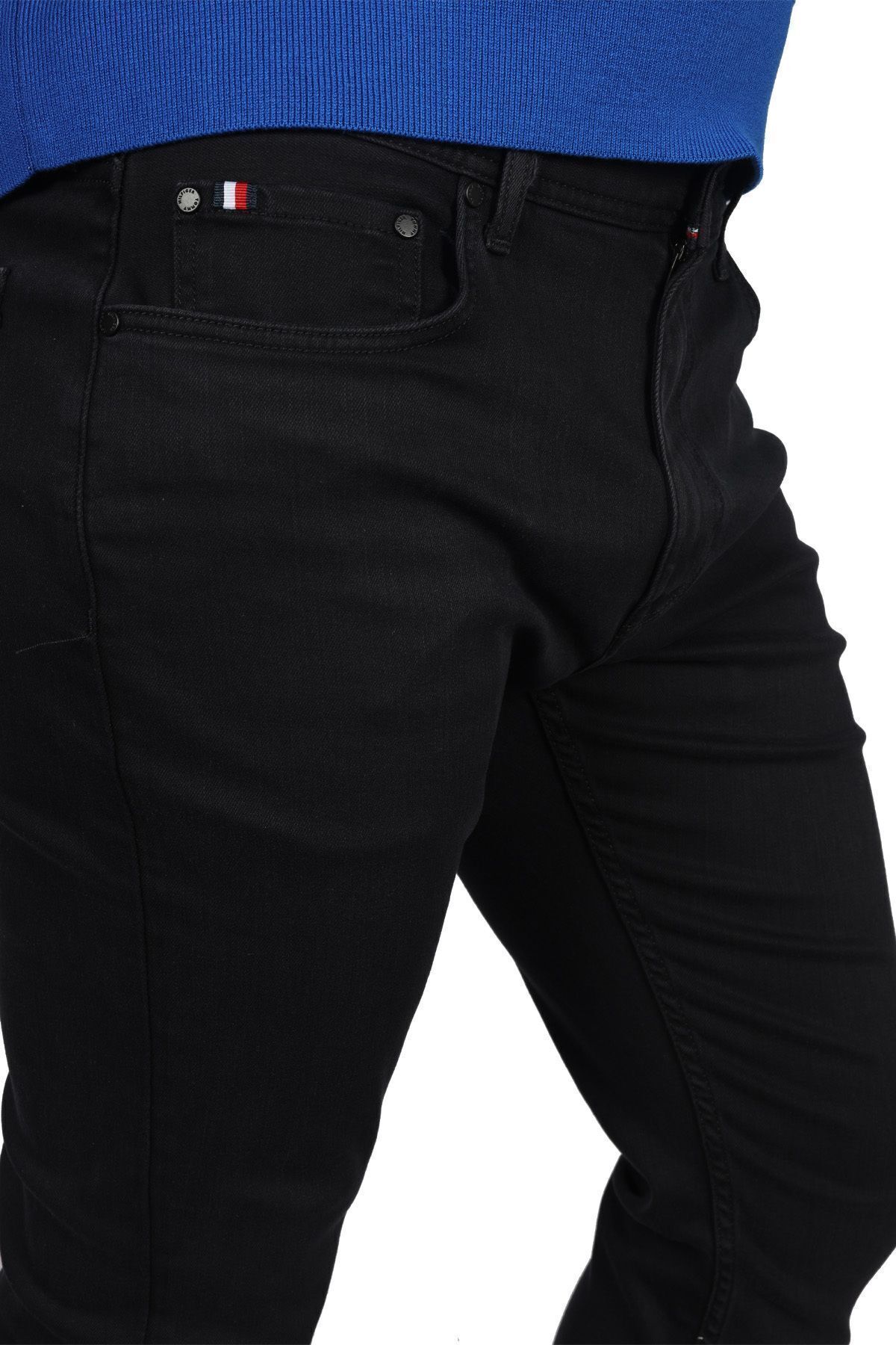 شلوار جین مردانه پارچه مدل مسطح کمر مشکی MW0MW33977 1B9 Tommy Hilfiger