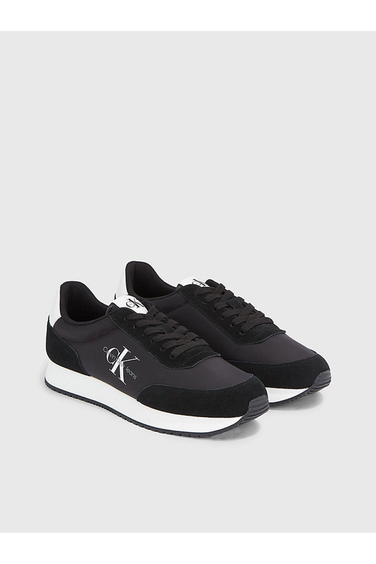 اسنیکر مشکی مردانه یکپارچهسازی با سیستمعامل Runner Low Laceup Su Ny ML Calvin Klein