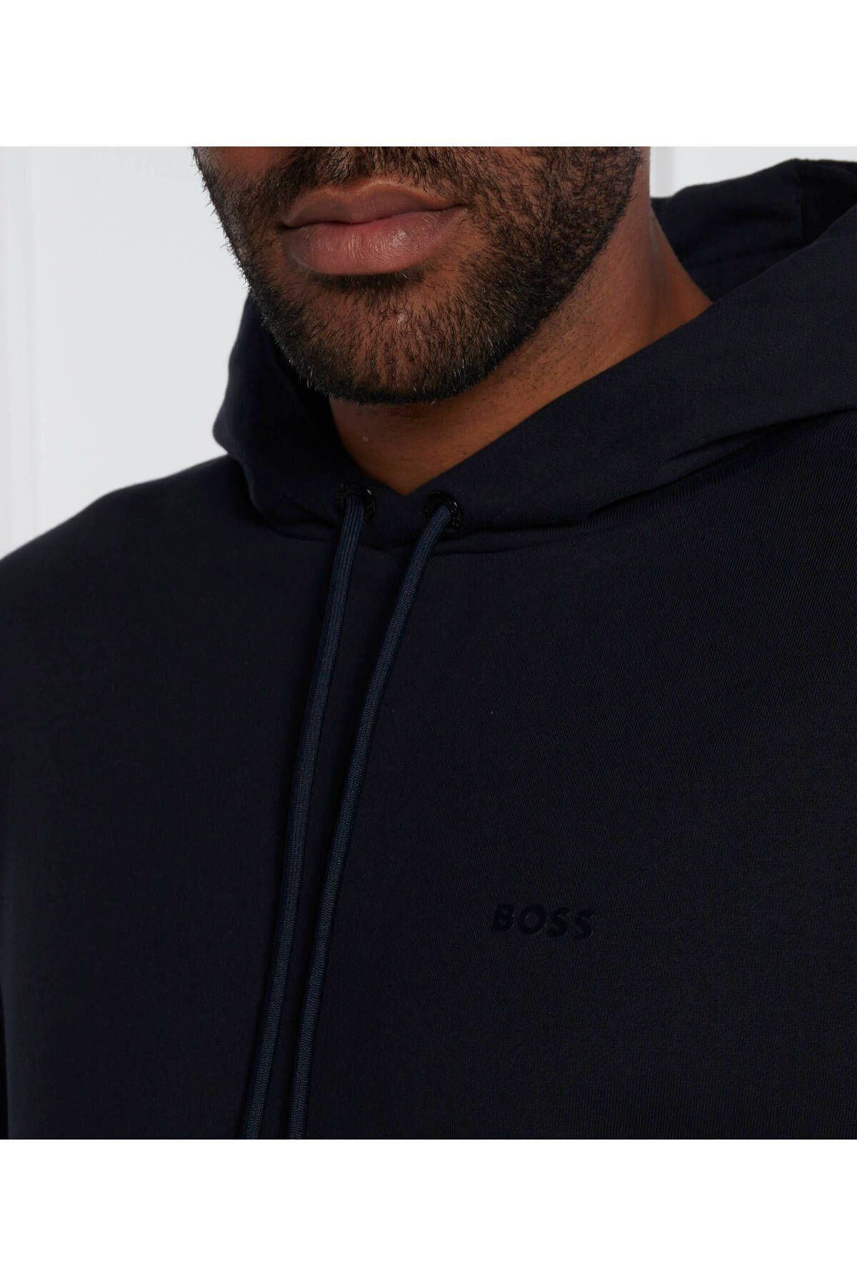 سویشرت مردانه آبی سرمه ای باس | 50505775 اورجینال - تصویر 5