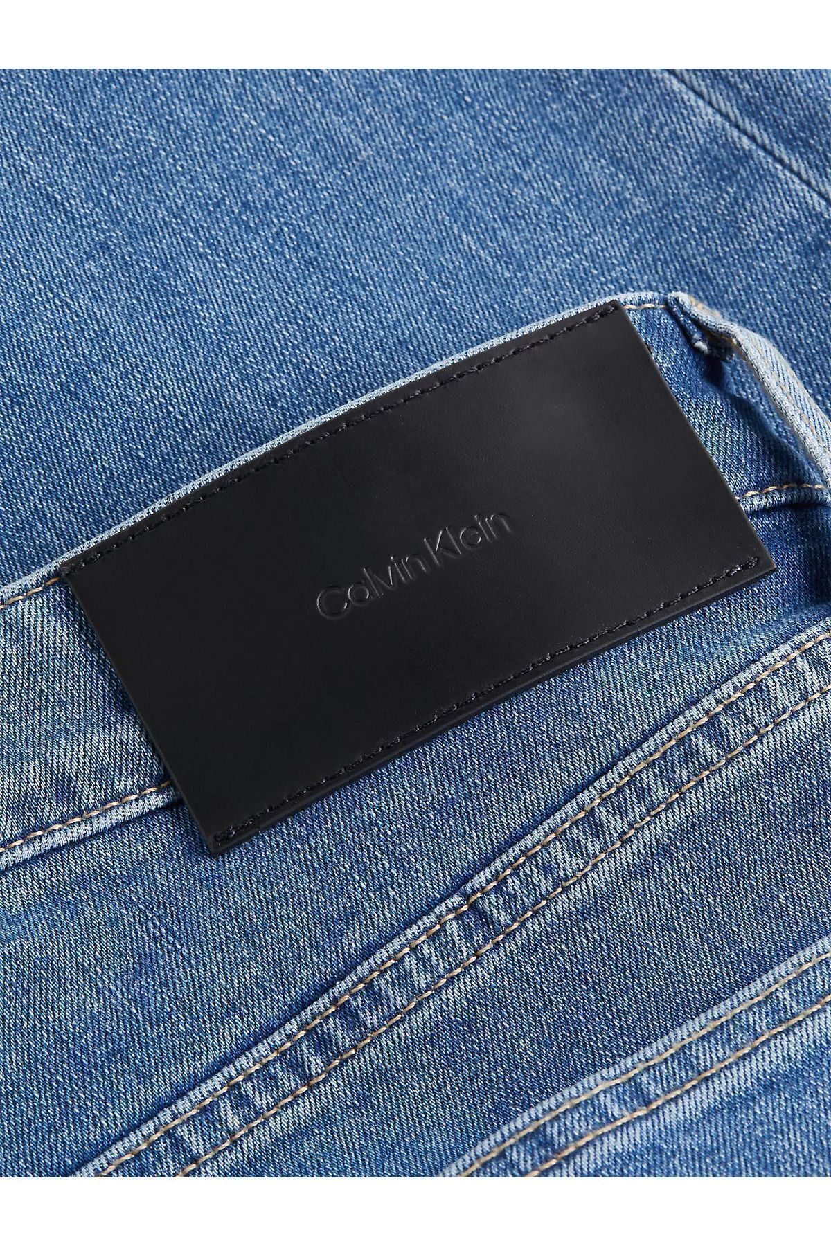 شلوار جین مردانه پارچه کمر نرمال مدل مسطح آبی K10K12376 1A4 Calvin Klein