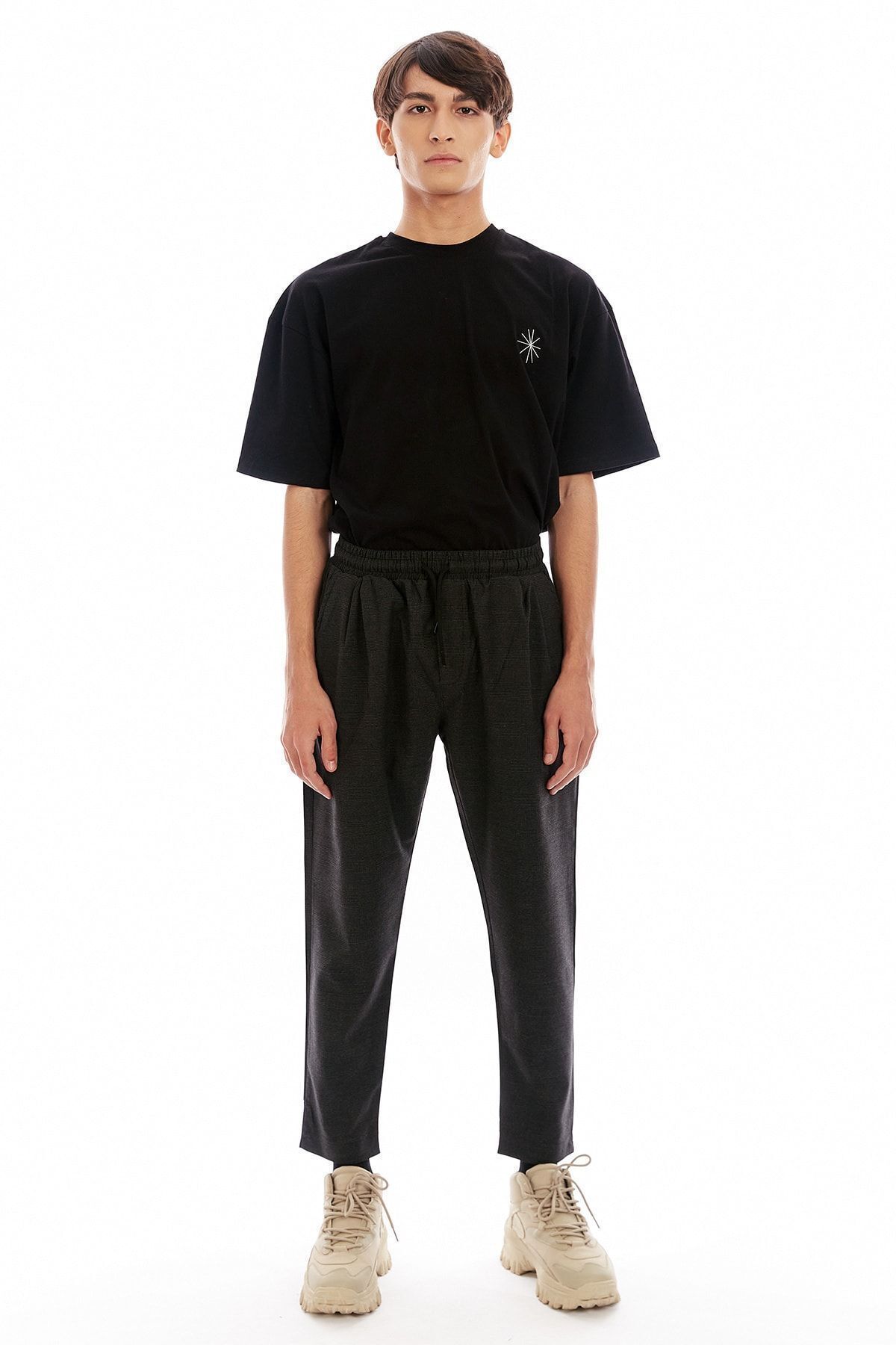 Siyah Beli Lastikli Pantolon | ME21W610087