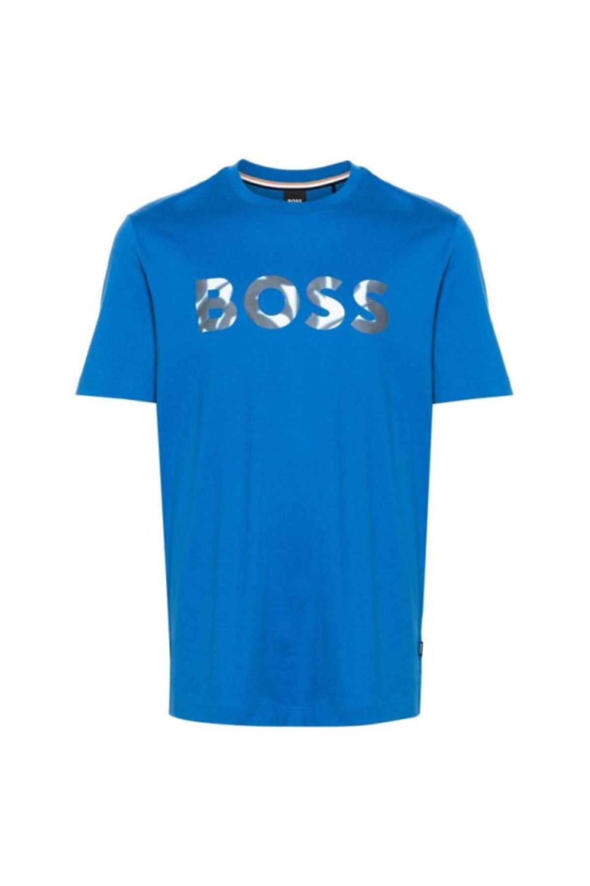 تی شرت آبی مردانه آستین کوتاه مسطح تیشرت 423 BOSS