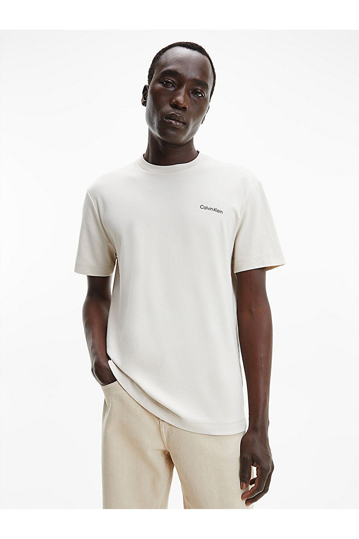 کلوین کلاین تی شرت آستین کوتاه مردانه طرح لوگو کد K10K109894-ACE