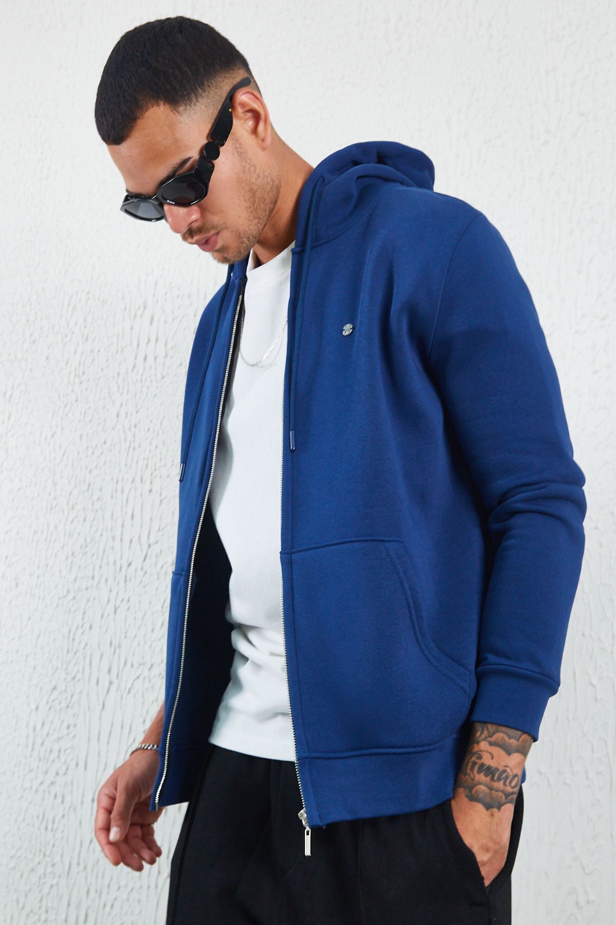 Marin Kapüşonlu Fermuarlı Sweat Kahve | MEW227698-01