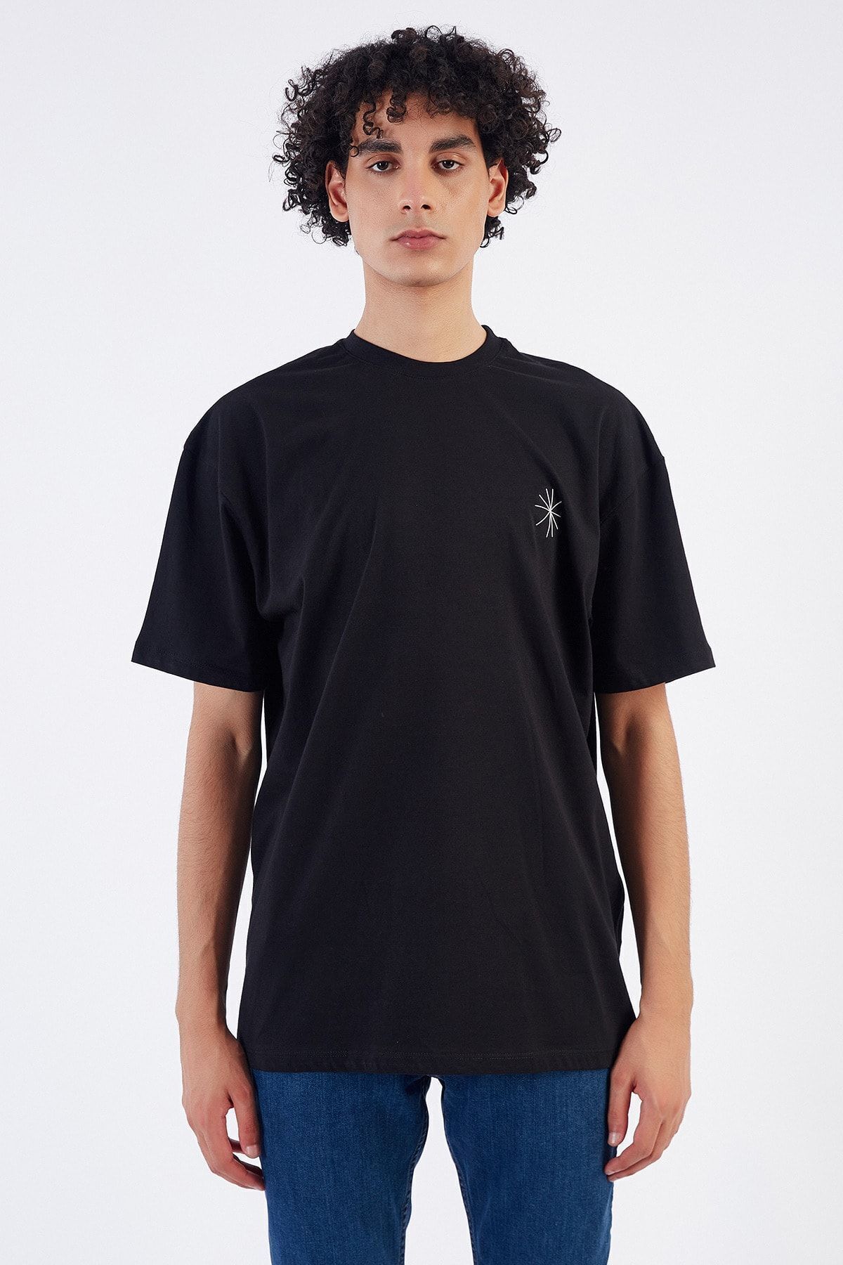 Siyah Oversize T-sihrt  | Me21W215035