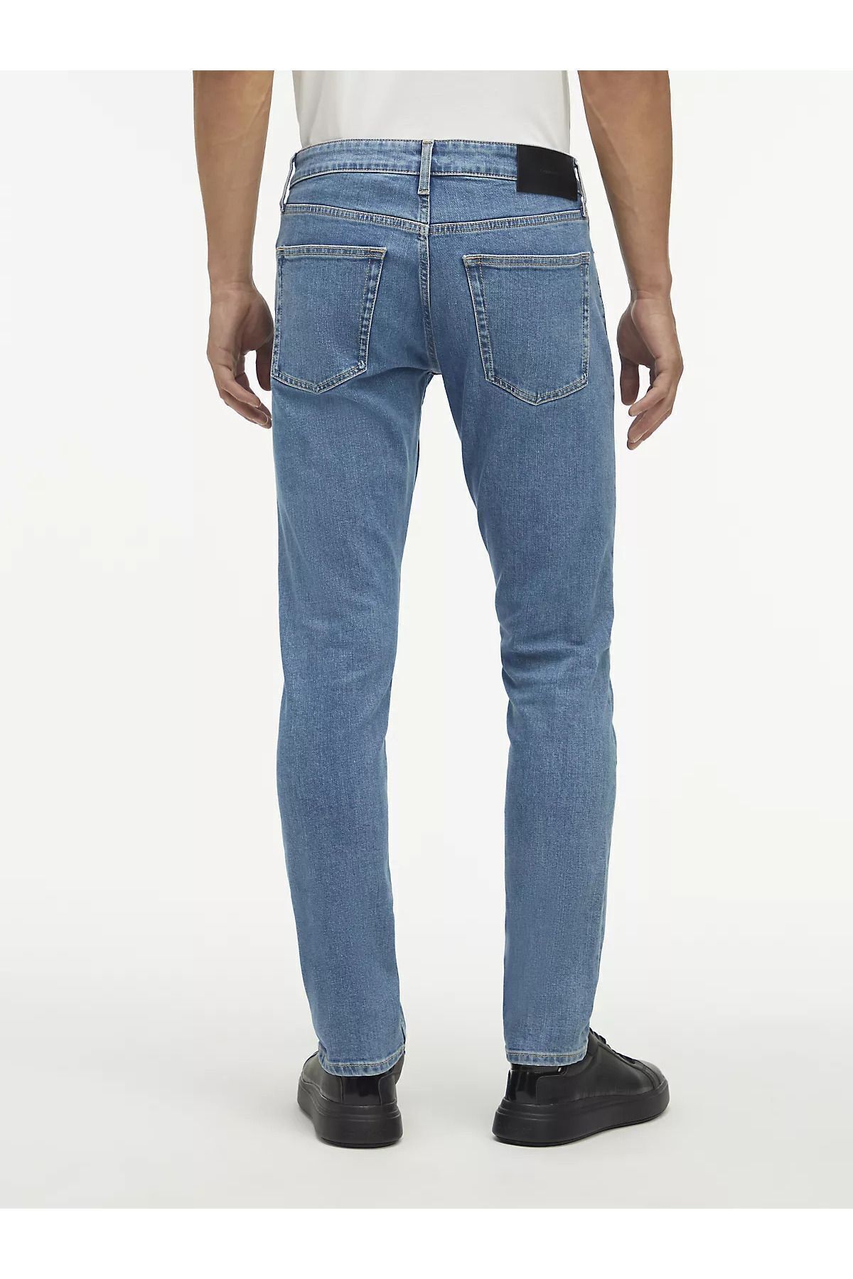 شلوار جین مردانه پارچه کمر نرمال مدل مسطح آبی K10K12376 1A4 Calvin Klein