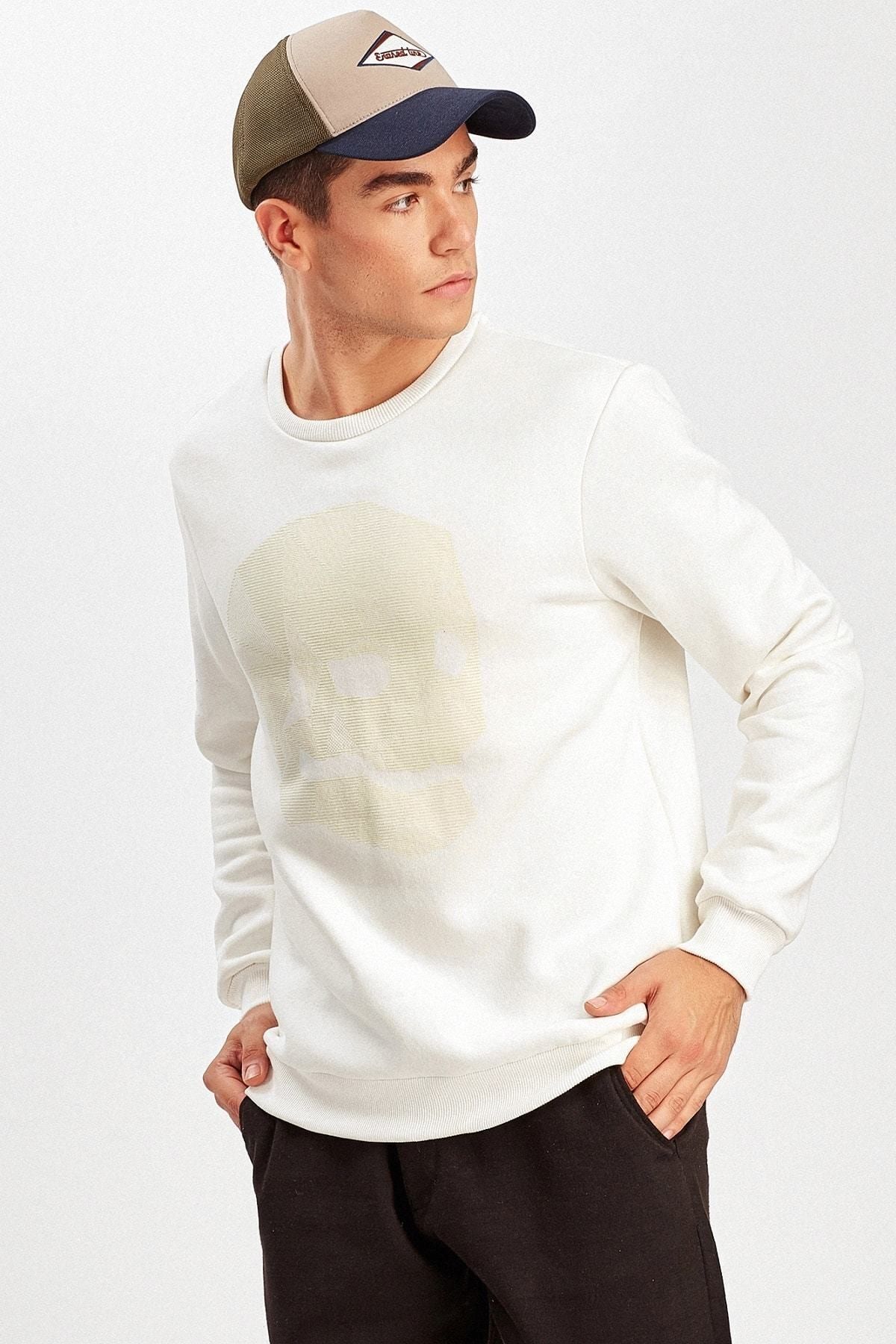 Ekru Erkek Sweatshirt | ME19W224276