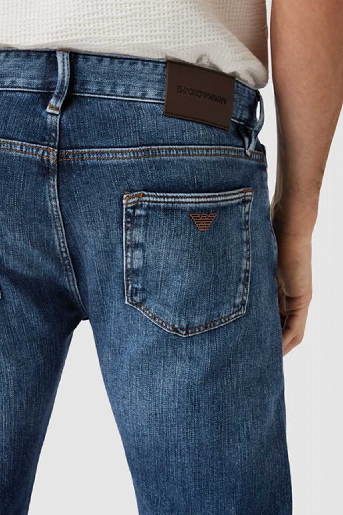 Mens armani tapered jeans online