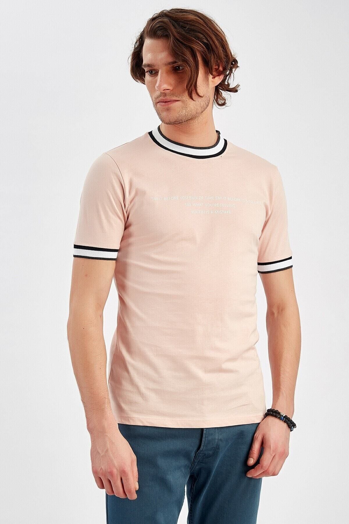 Pudra Erkek Triko Yaka T-shirt | Me20s214614