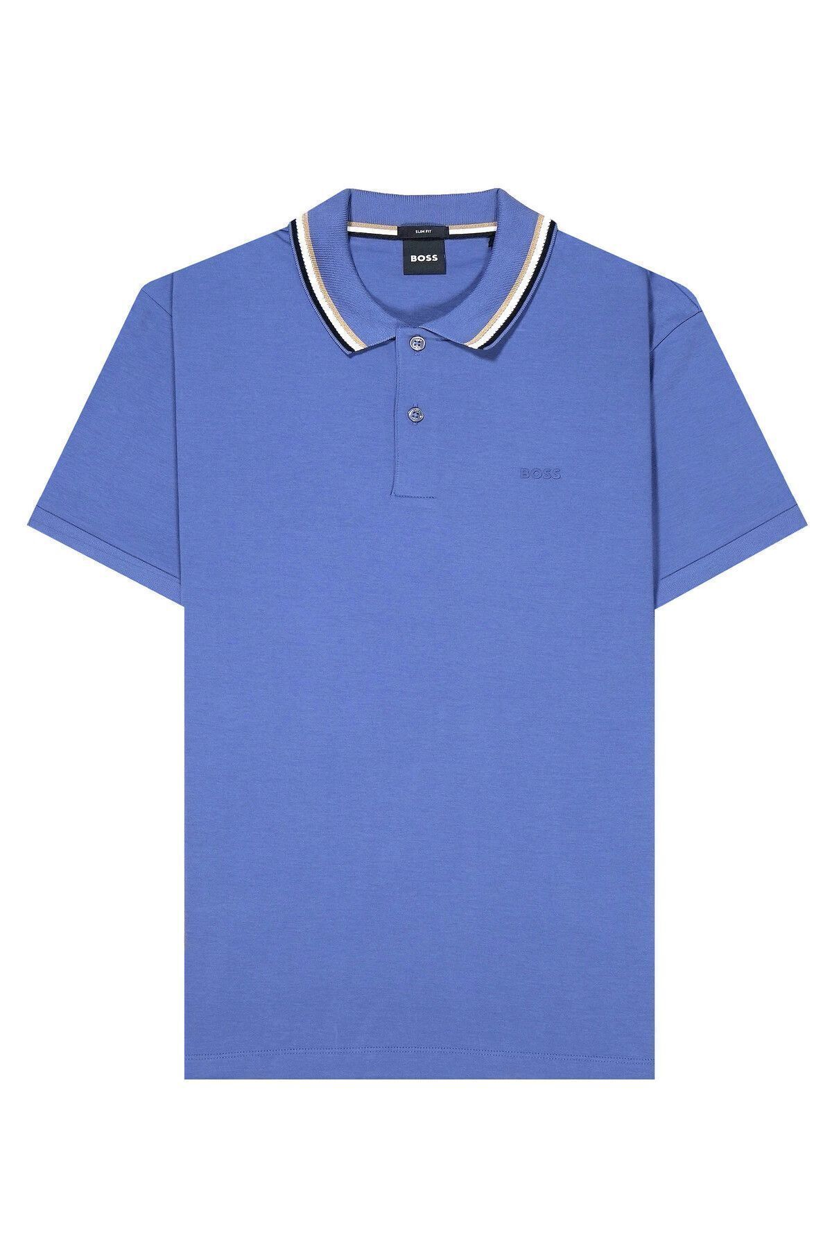 باس تی‌شرت مردانه یقه پولو نخی آستین کوتاه سرمه‌ای یقه پولو، دکمه‌دار، کد ۵۰۴۶۹۳۶۰-۴۷۹