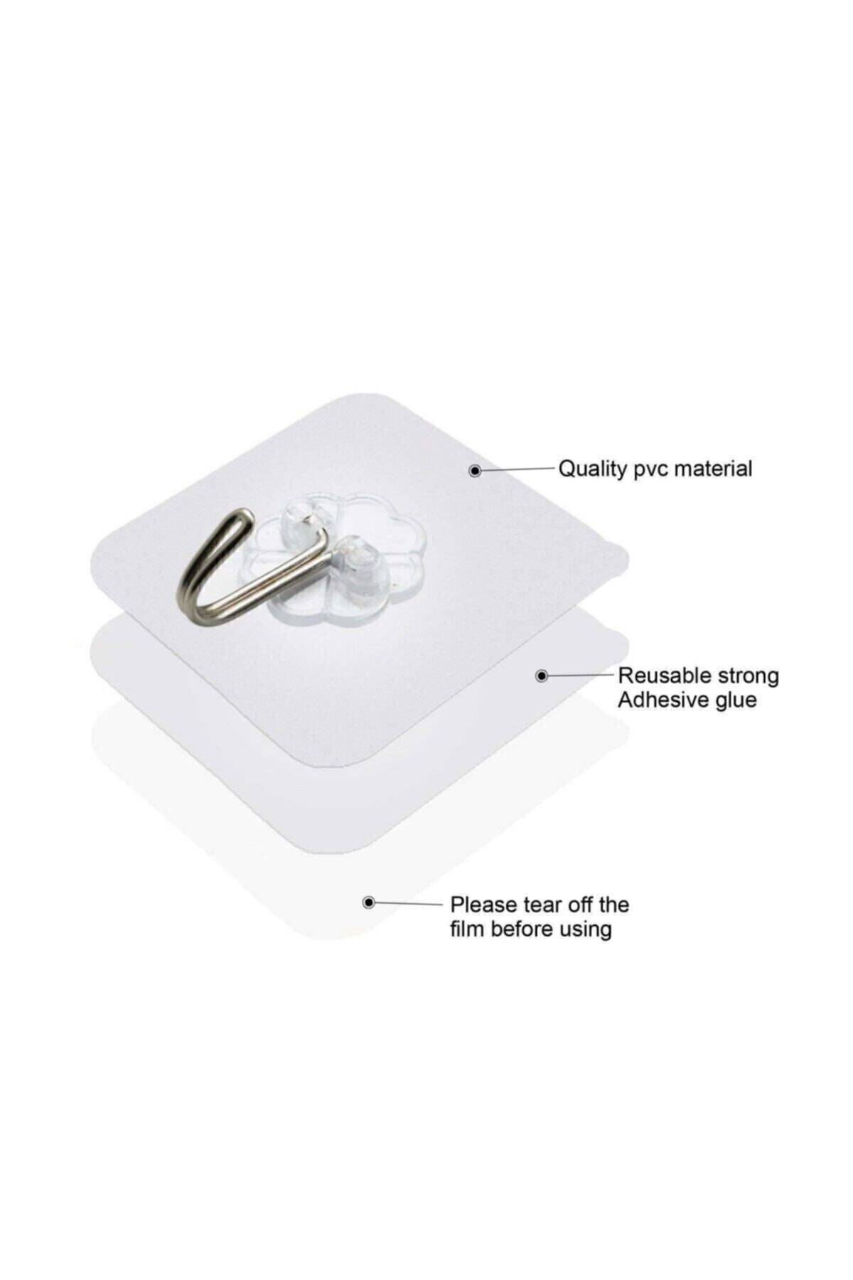 Hanger 12 Pieces Transparent Strong Wall Hanger Hanger Adhesive Suction Cup Hook Kitchen Bathroom-ASK-183