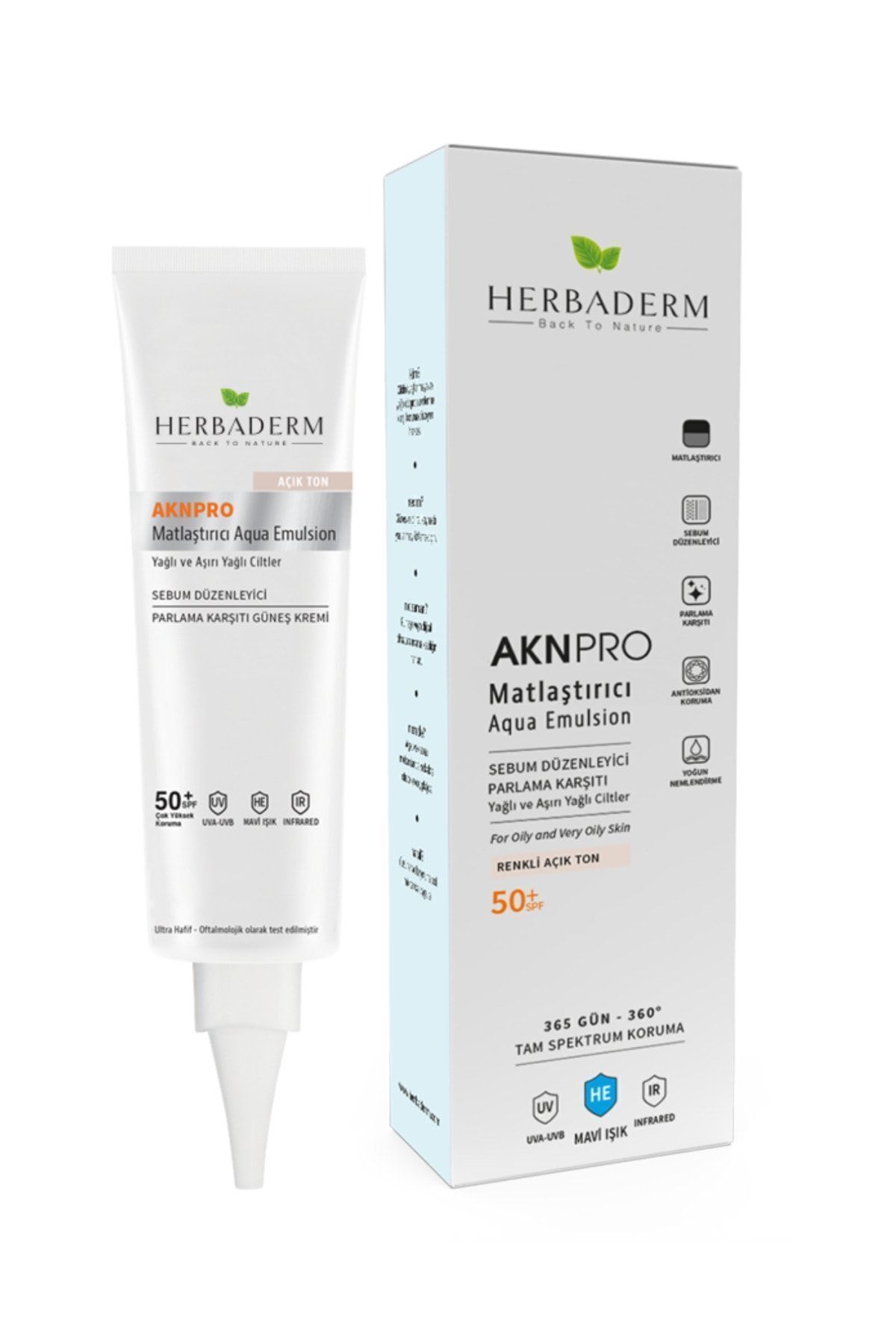 Akne Ve Yağlanma Karşıtı, Matlaştırıcı Güneş Koruyucu Krem Spf 50 Renkli Açık Ton 40 ml — HERBA701470 — تصویر 7 از 8