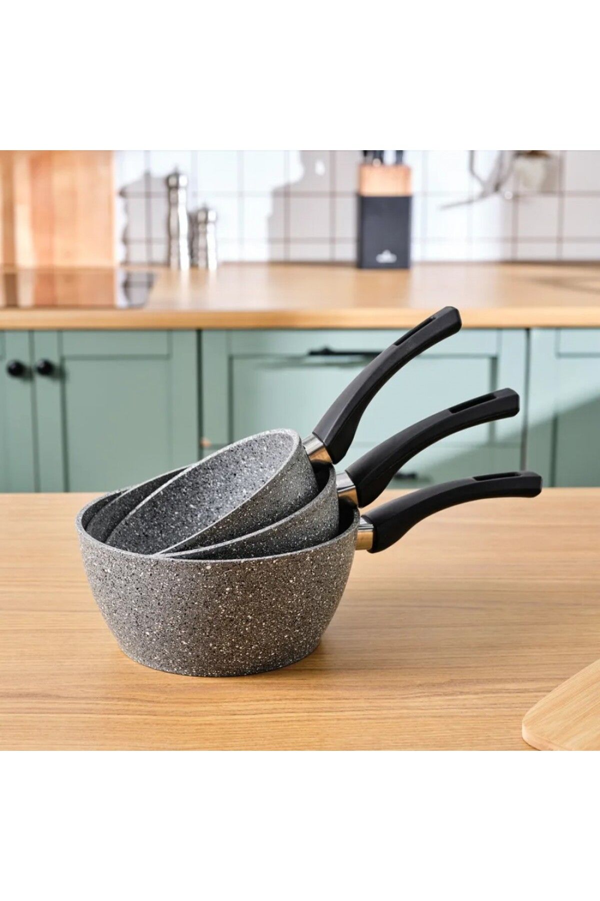 Karaca-Gris Biogranit Induktions Milchtopf-Set, 3-teilig 4