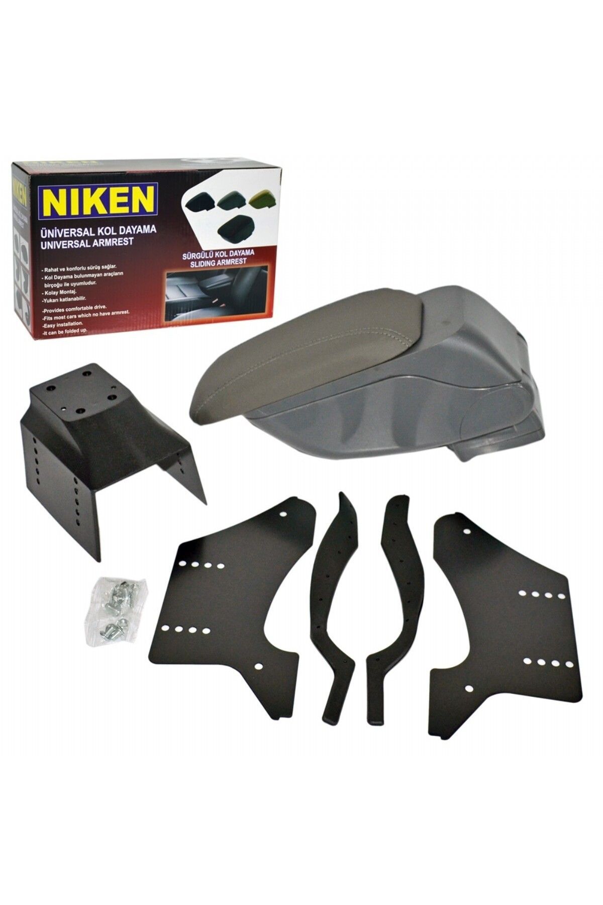 Niken Kol Dayama Sürgülü Gri