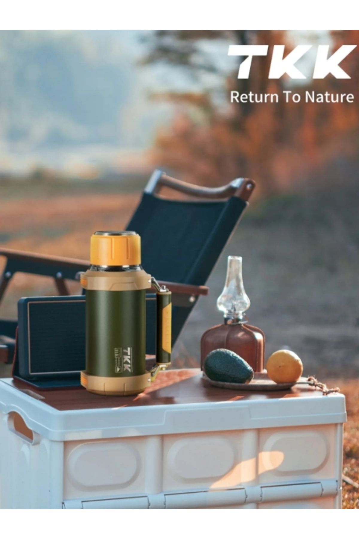 فلاسک سبز 316 فولاد ضد زنگ ترموس حرفه ای 2000 میل. TKK